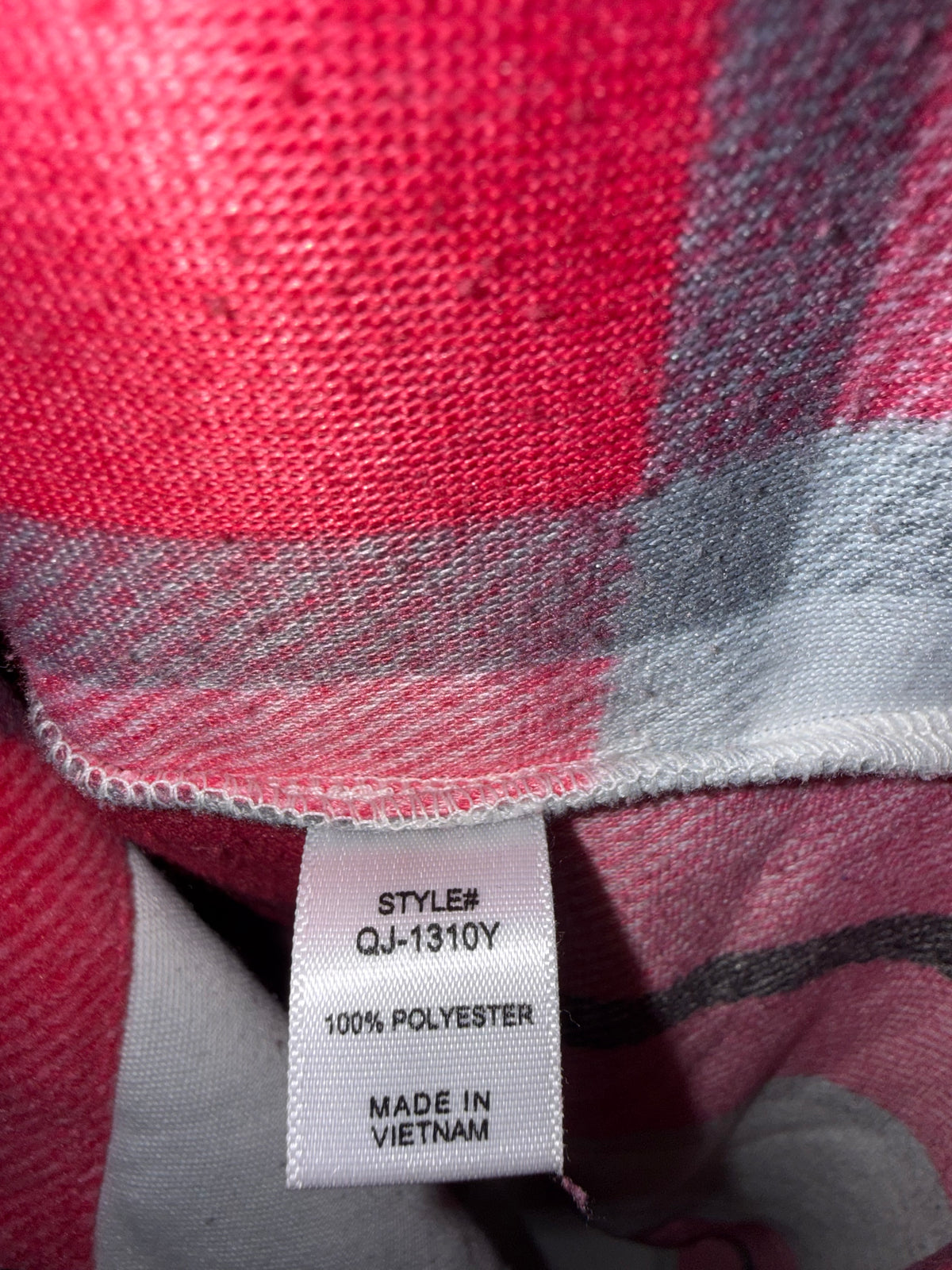 Zenana (Large) Pink Soft Plaid Shacket