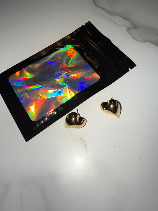 Brand New Gold Heart Earrings
