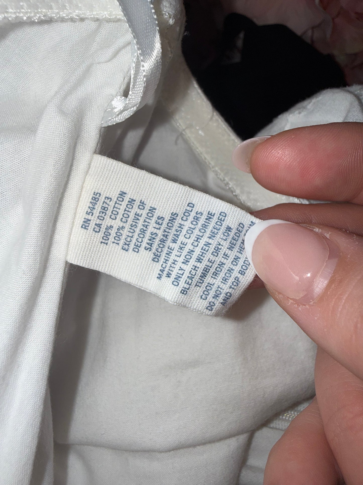 American Eagle (12) White Pointelle Detail Pattern Strapless Dress