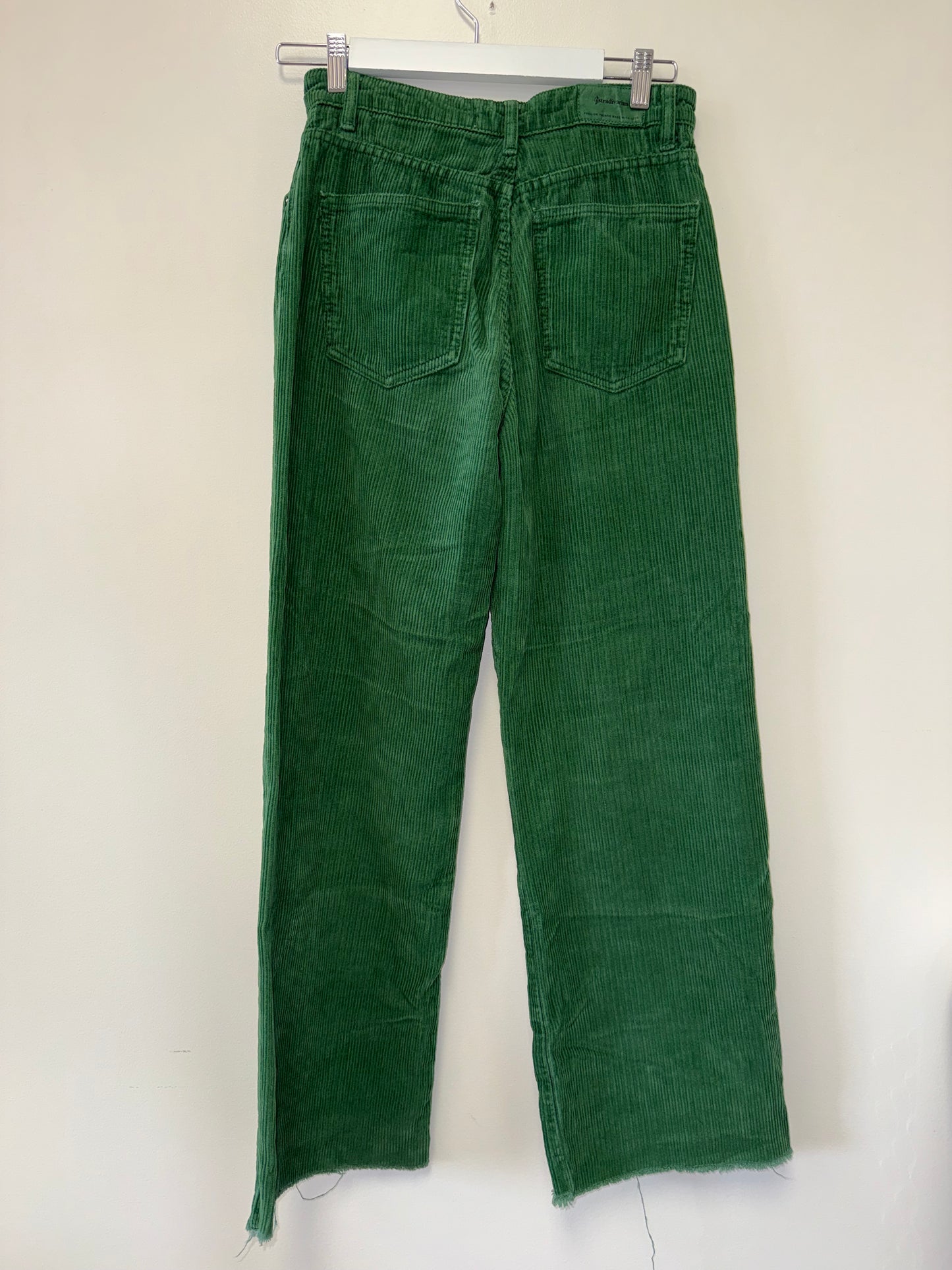 Stradivarius (6) Green Corduroy Straight Leg Pants