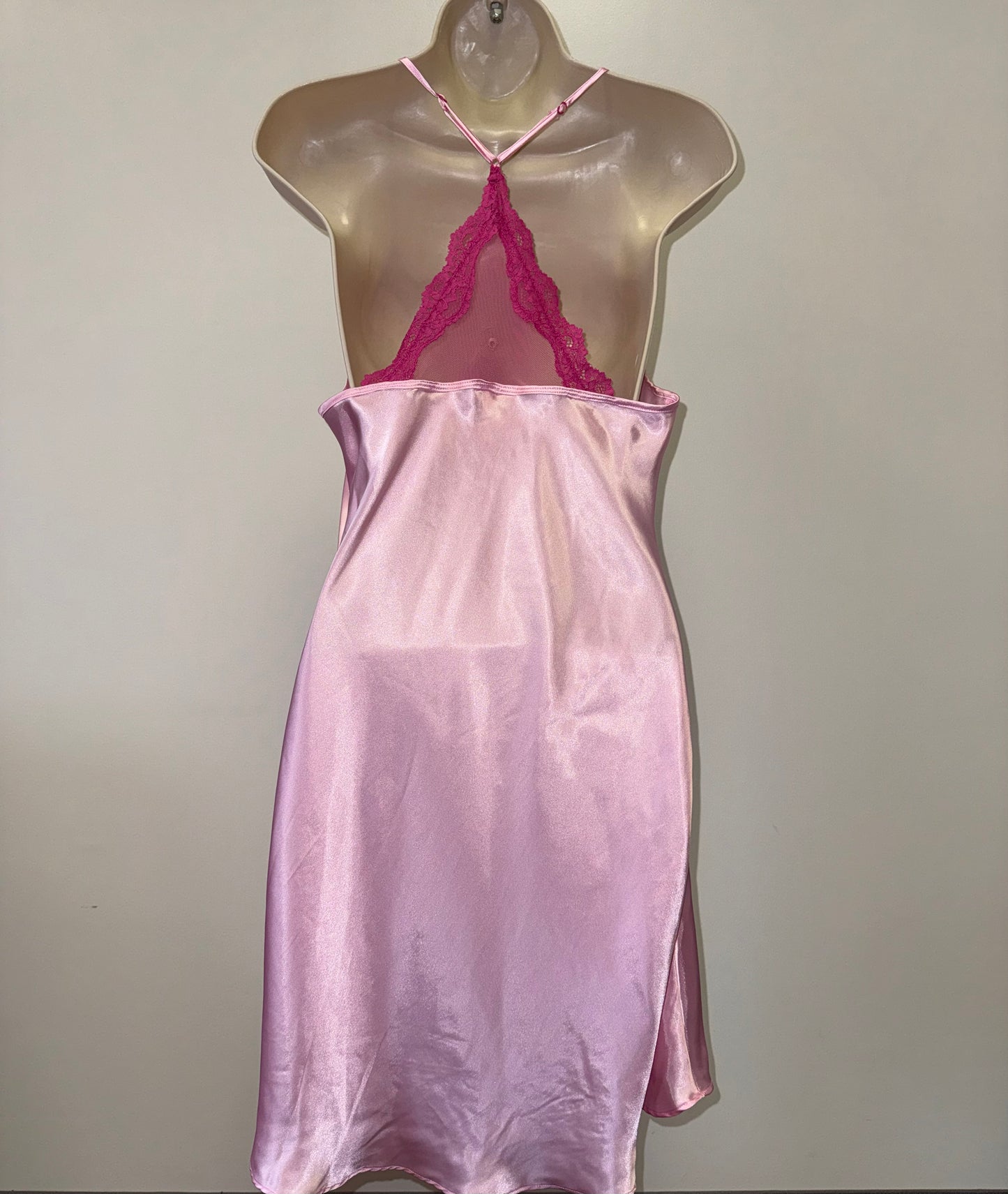 Lilac + London (Small) Pink Chemise Slip Dress