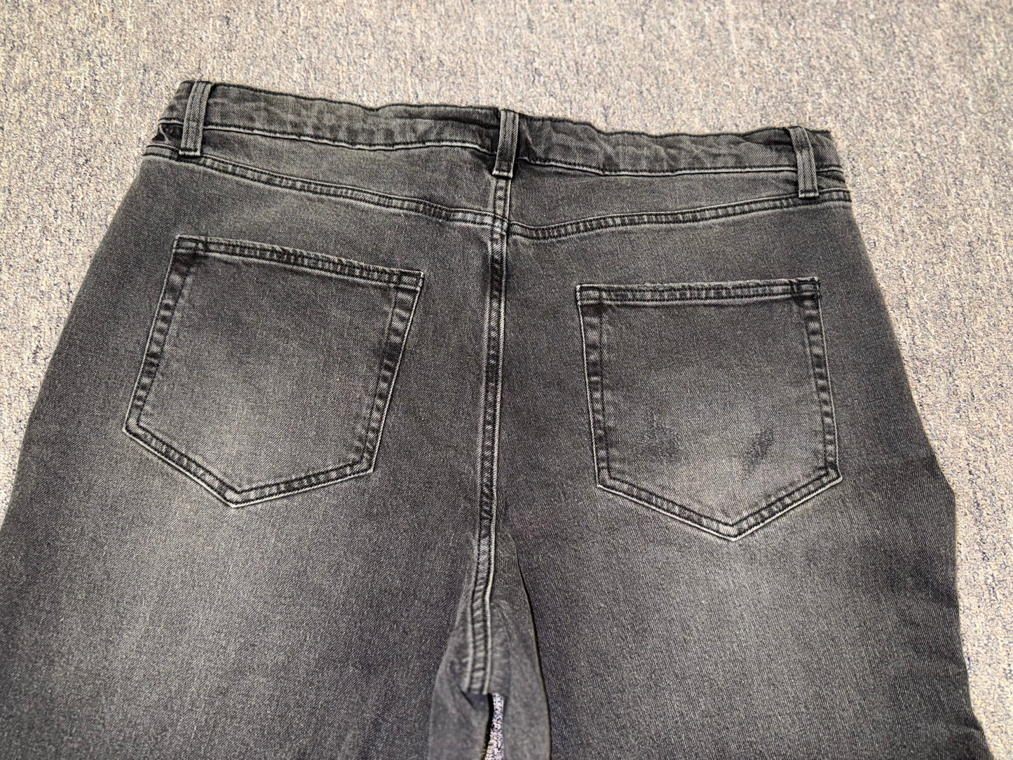 Wild Fable (16) Black Distressed High Rise Tapered Leg Denim Jeans