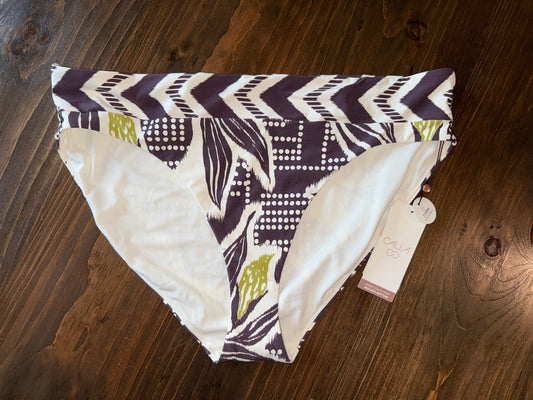 NWT Calia (XL) Brand New Brown/White Pattern Mid Rise High Leg Swim Bottoms