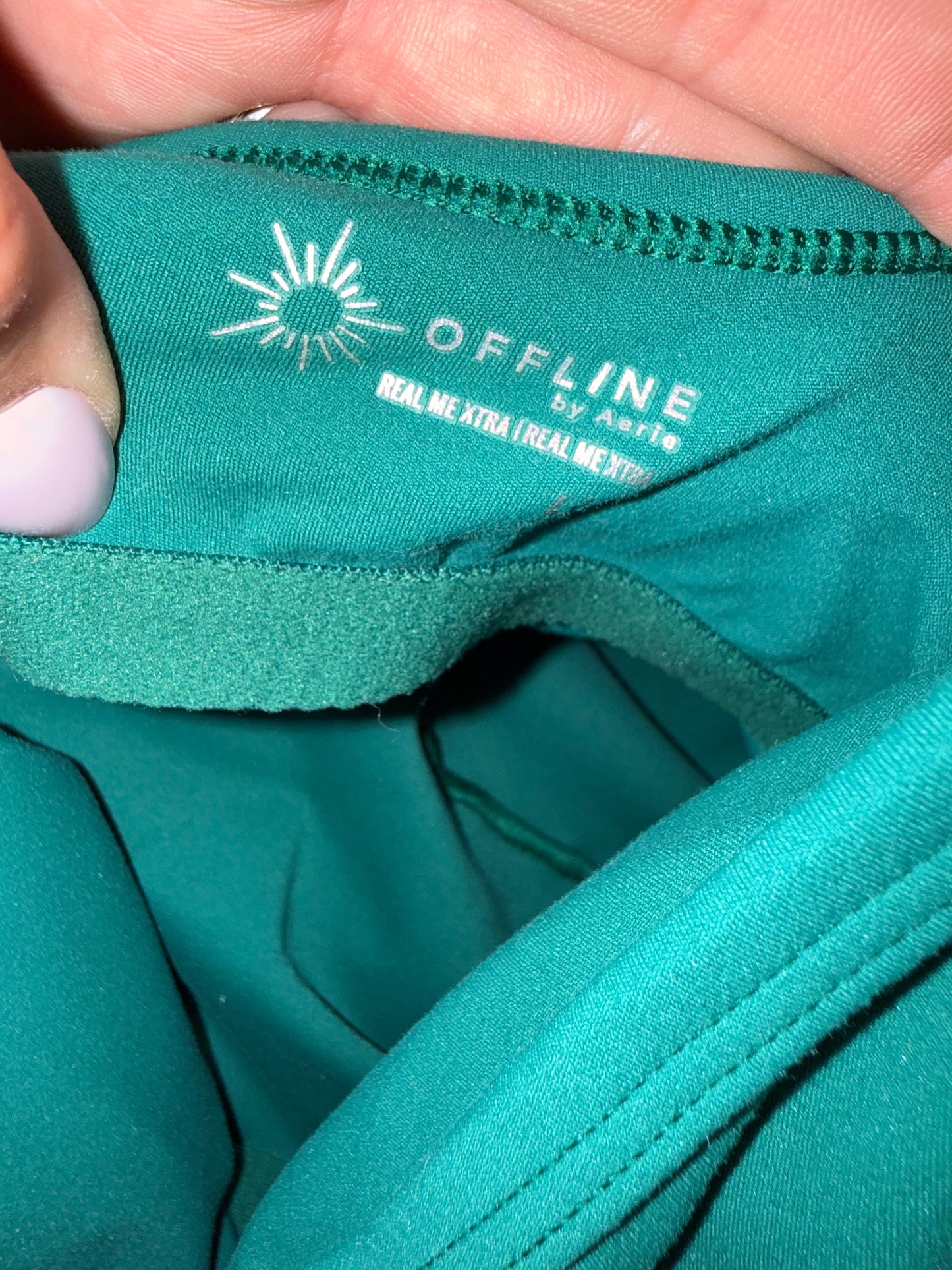 Aerie (Large) Green Real Me Flare Jumpsuit