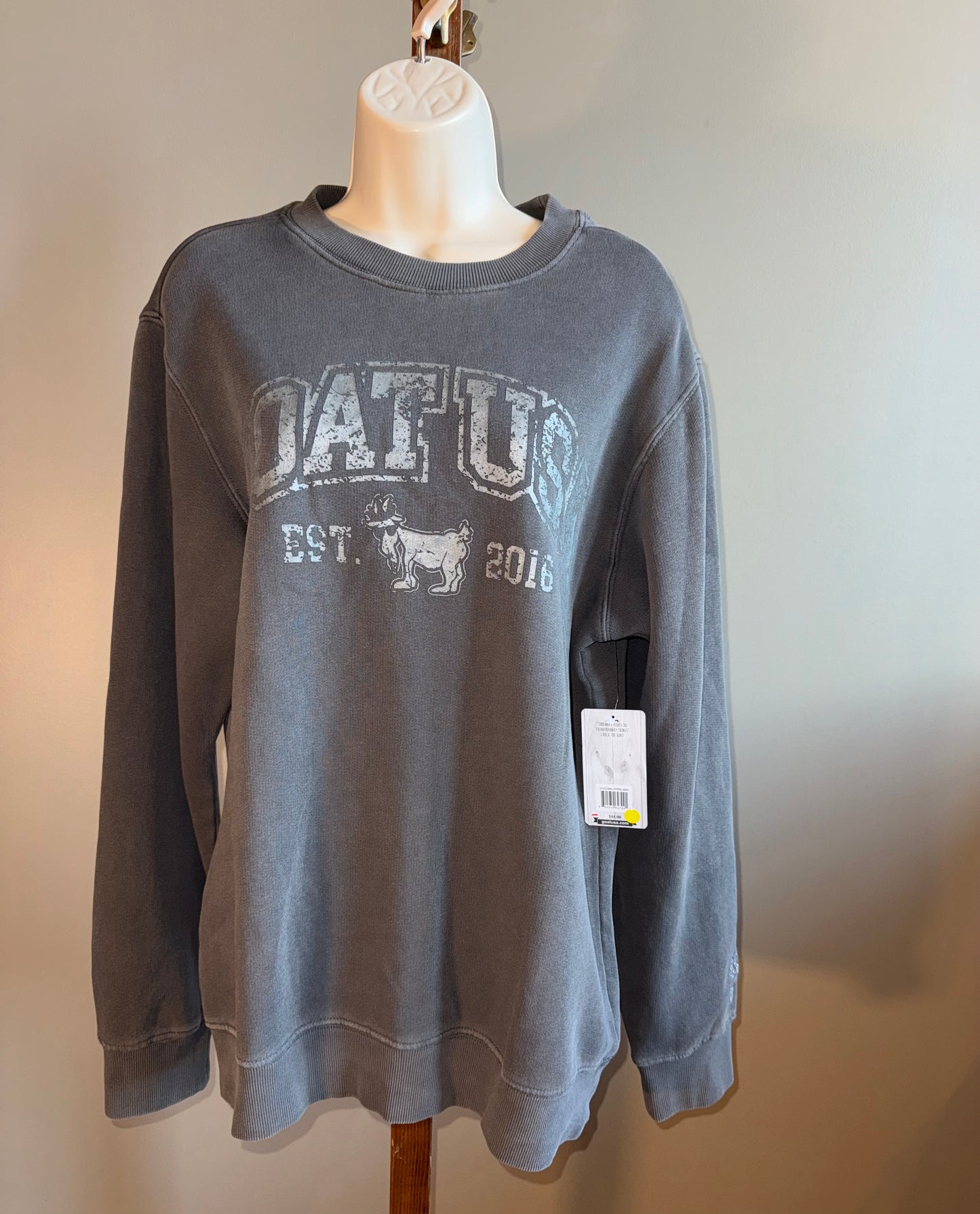NWT GOAT USA (Small) Brand New Grey Crewneck Sweatshirt