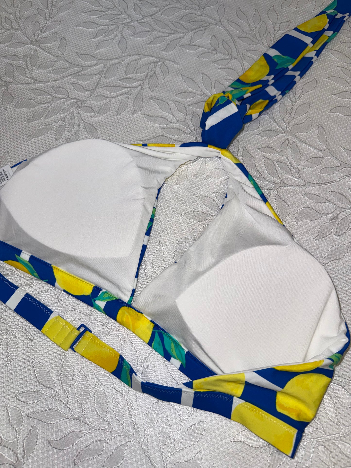 NWT Aerie (XL) Brand New Striped Lemon Bikini Swim Top