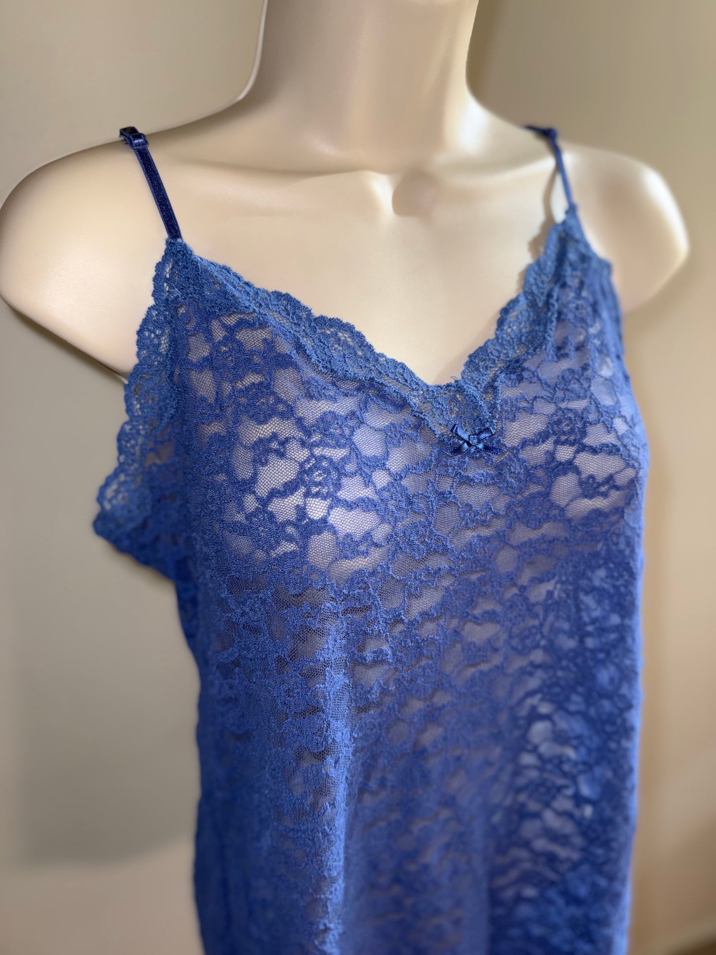 Victoria's Secret (Large) Blue Lace Chemise Slip