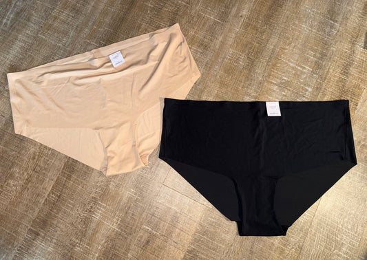 NWT Auden (3X) Brand New 2 Pairs of Black & Tan Brief Underwear Set