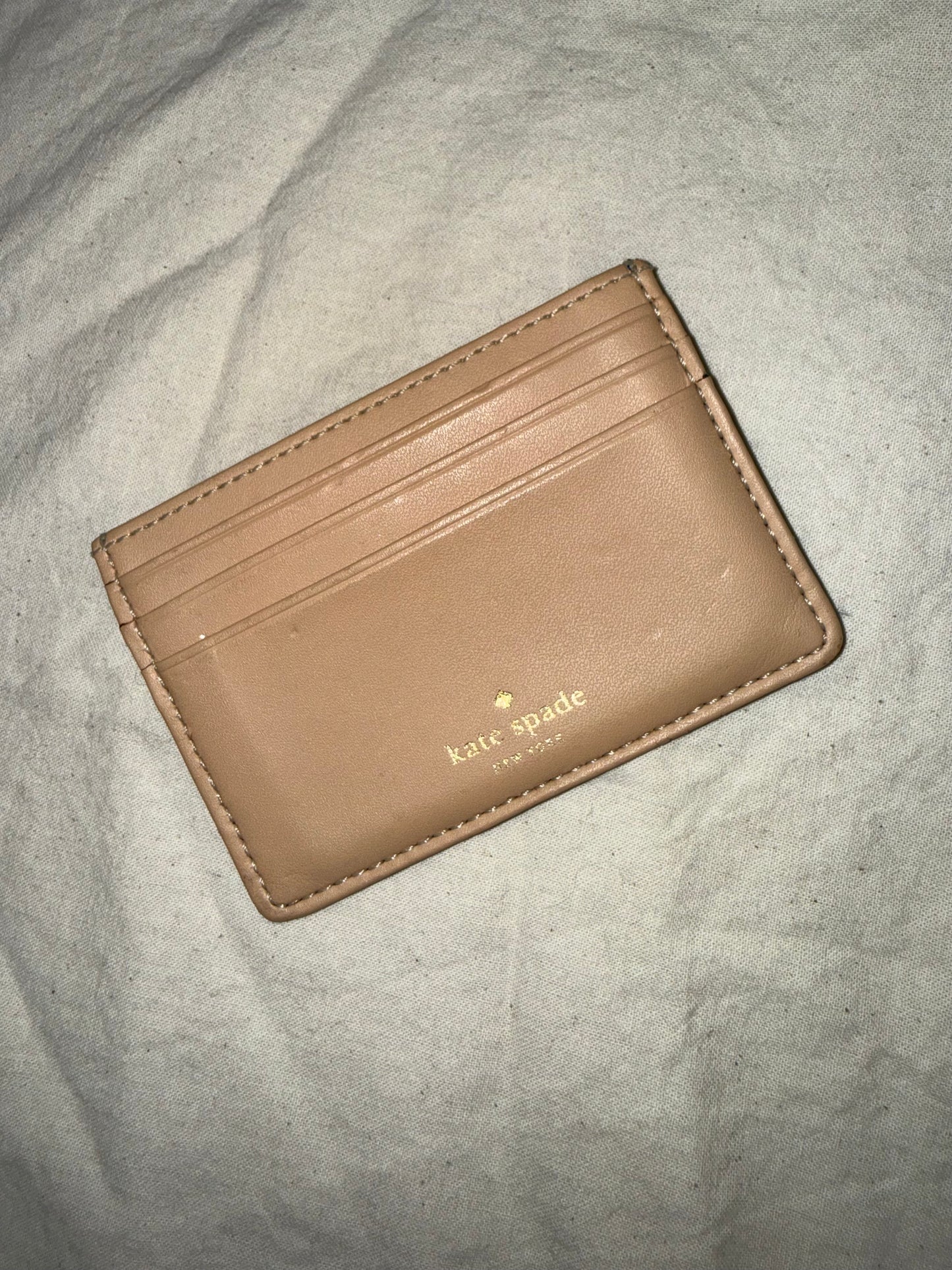 Kate Spade Blue and Tan Card Slot Holder