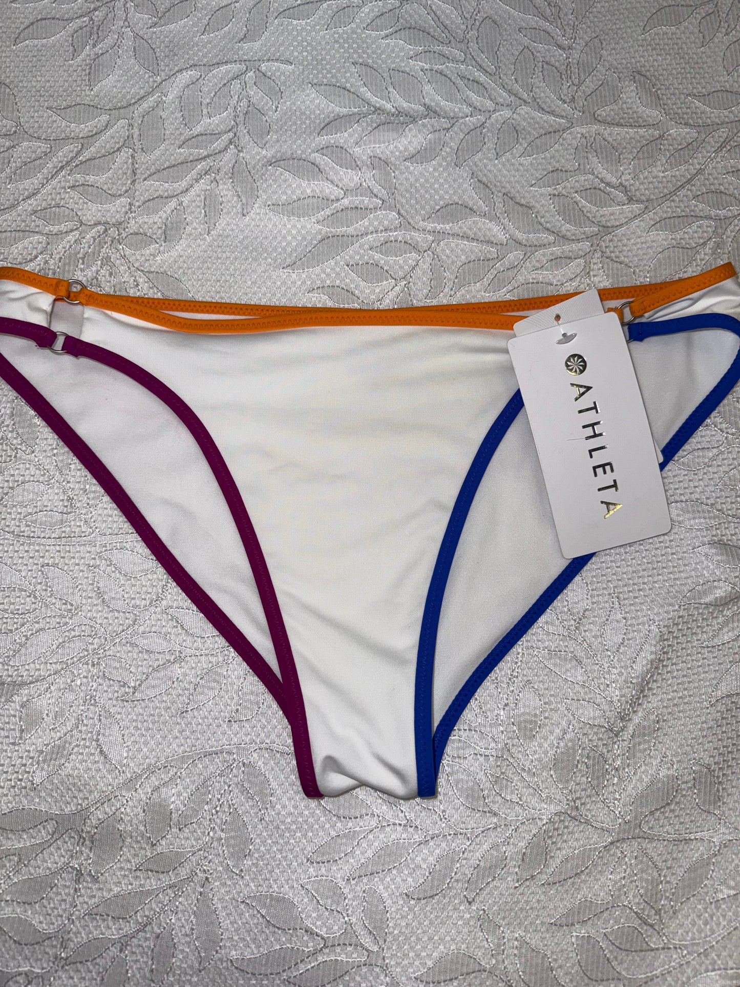 NWT Athleta (Medium) Brand New White Kapalua Swim Bottoms