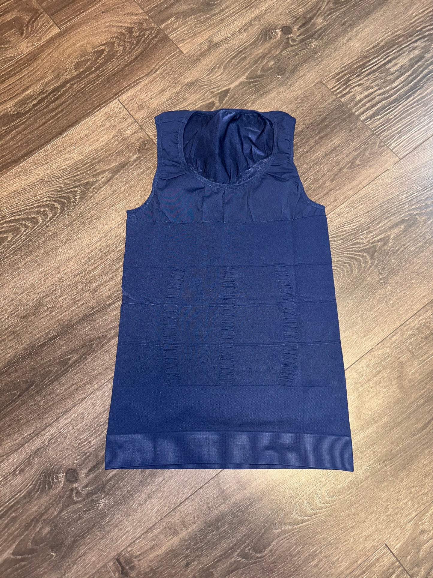 (Medium) Brand New Navy Blue Short Sleeve Shapewear Top