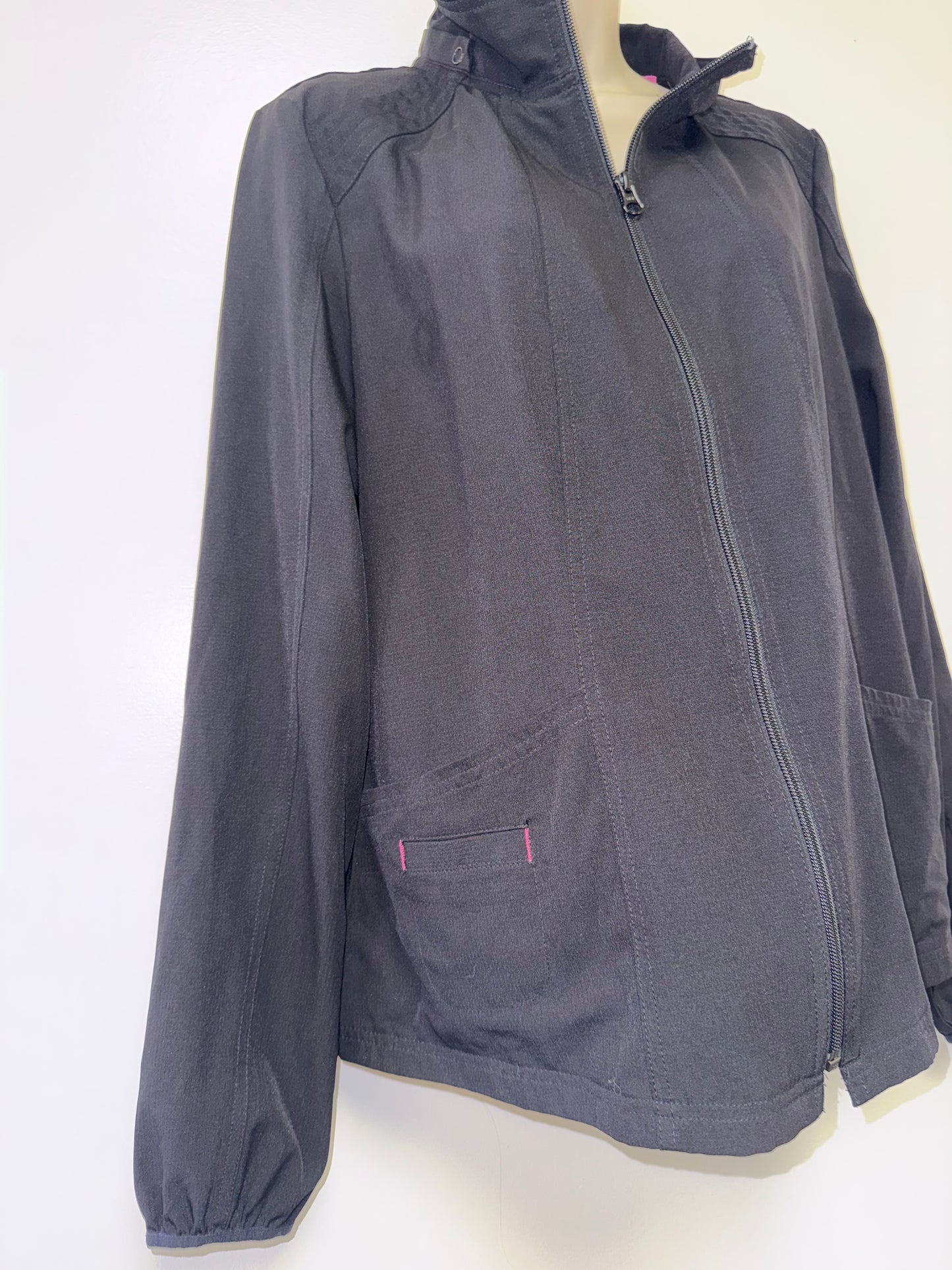 HeartSoul (Medium) Black Durable Moisture Wicking Zip Up Jacket