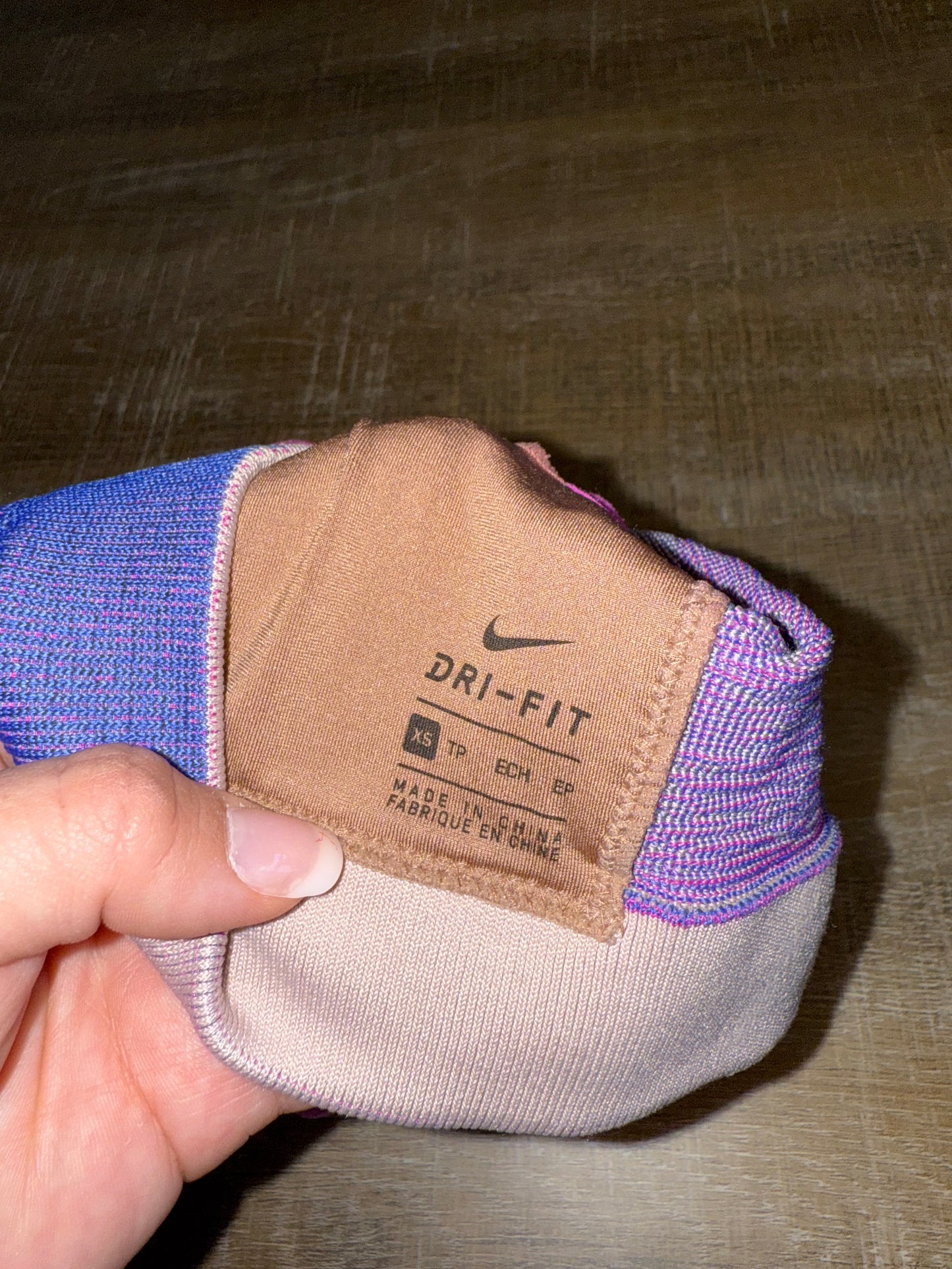 Nike (XS) Pink//Purple Colorblock Dri-Fit Sports Bra