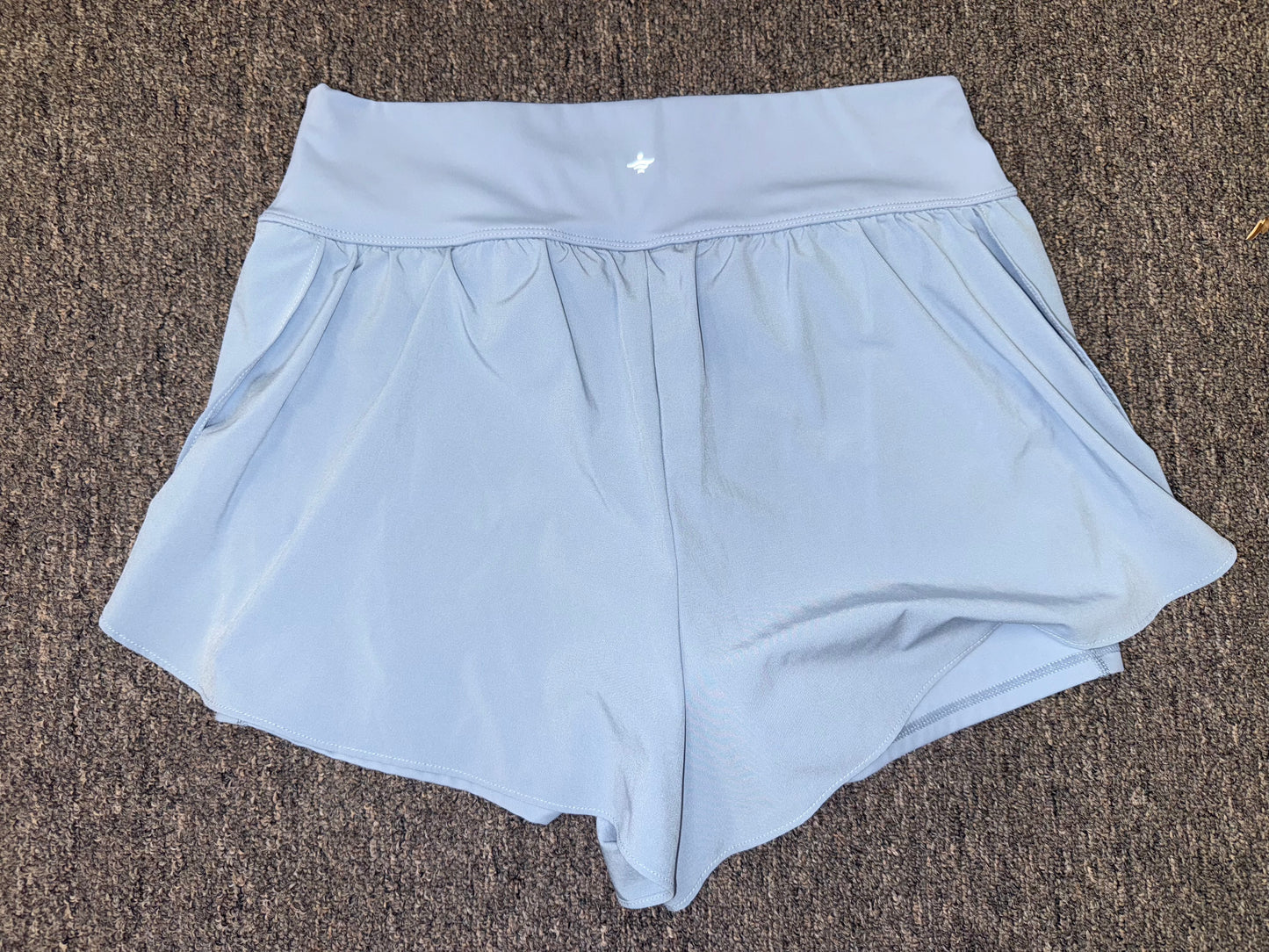 Halara (Large) Blue Sporty High Rise Shorts with Built in Spandex