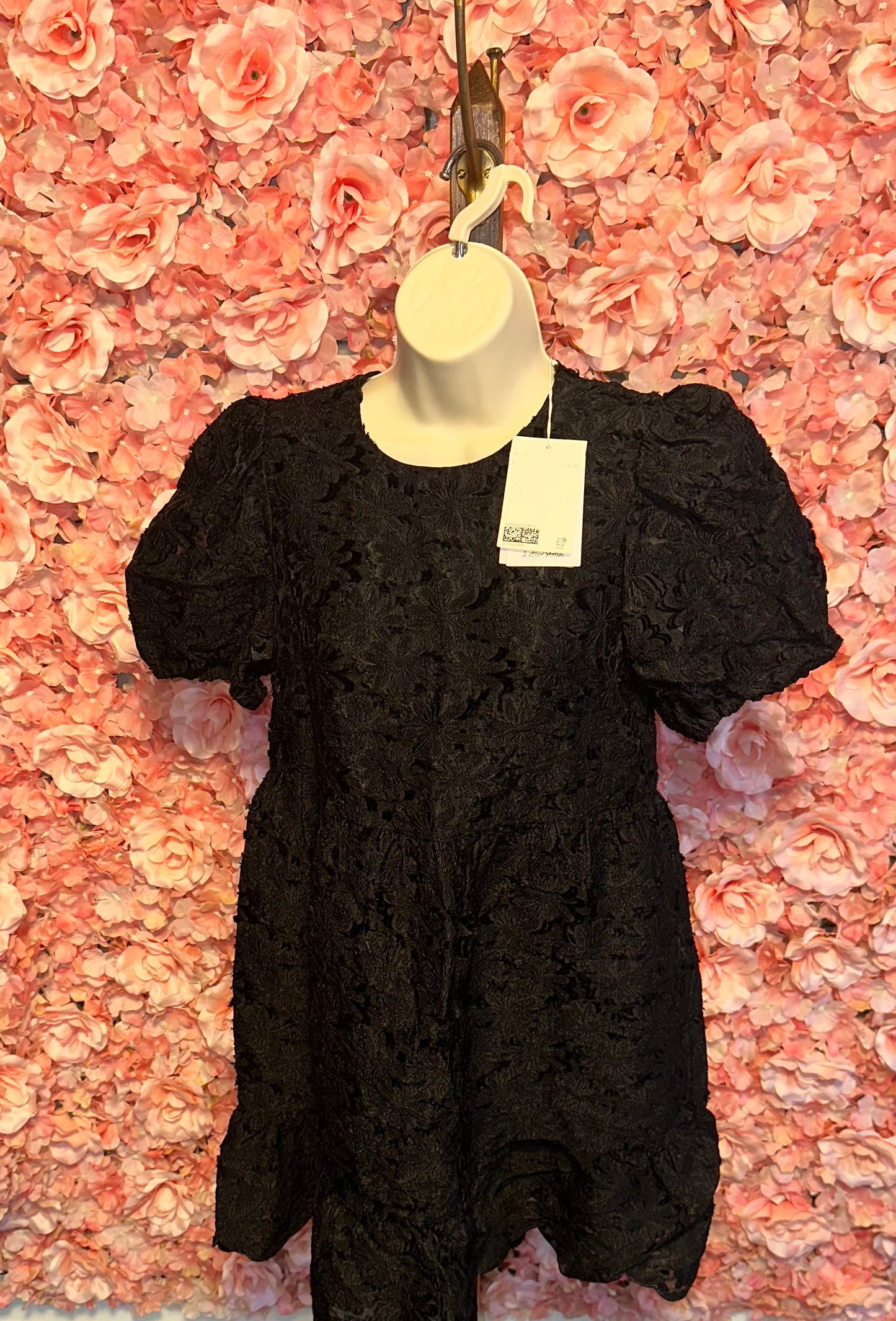 NWT & Other Stories (4) Brand New Black Floral Viscose Short Sleeve Midi Dress