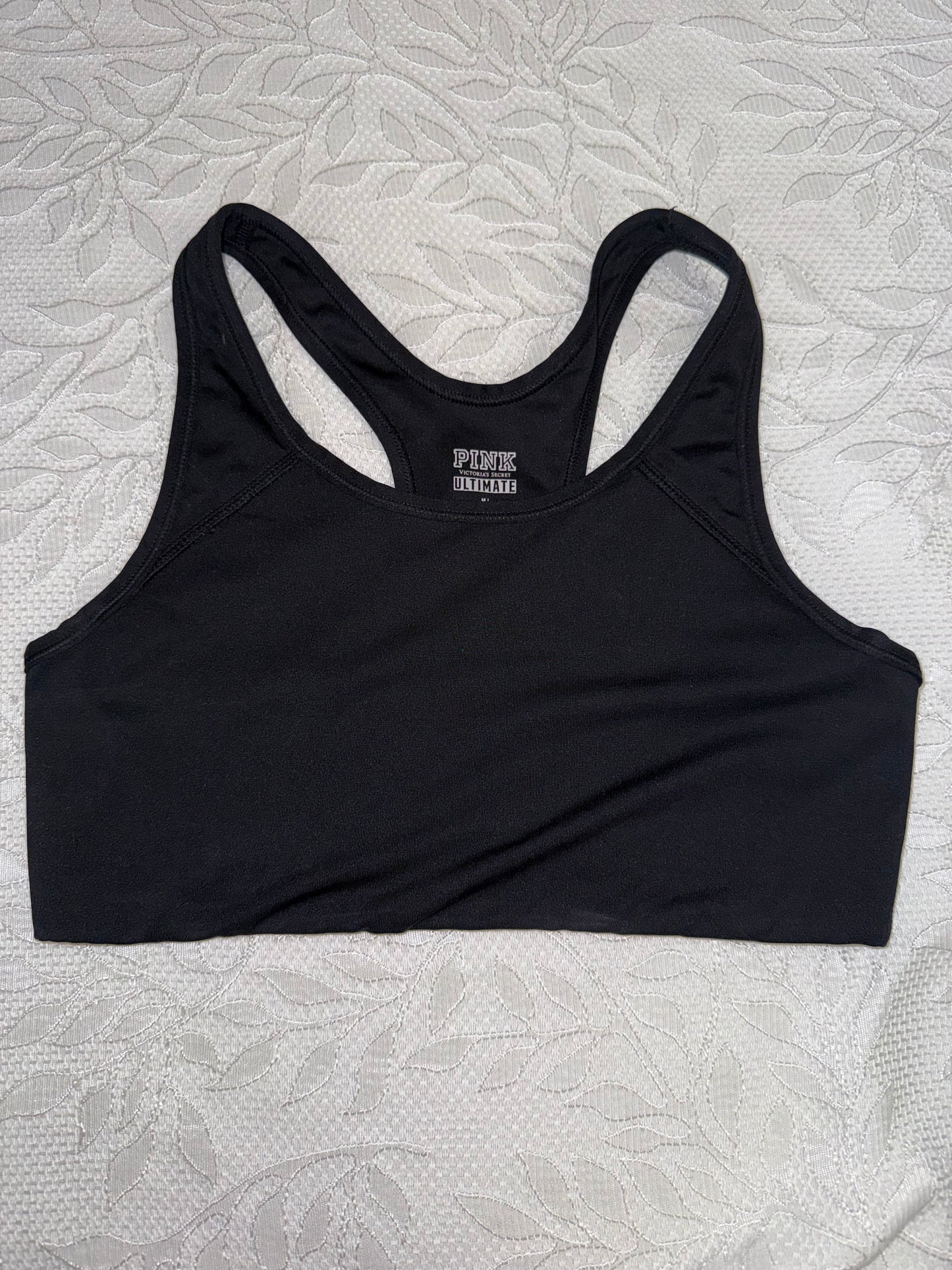 PINK Victoria's Secret (Medium) Black Ultimate Sports Bra