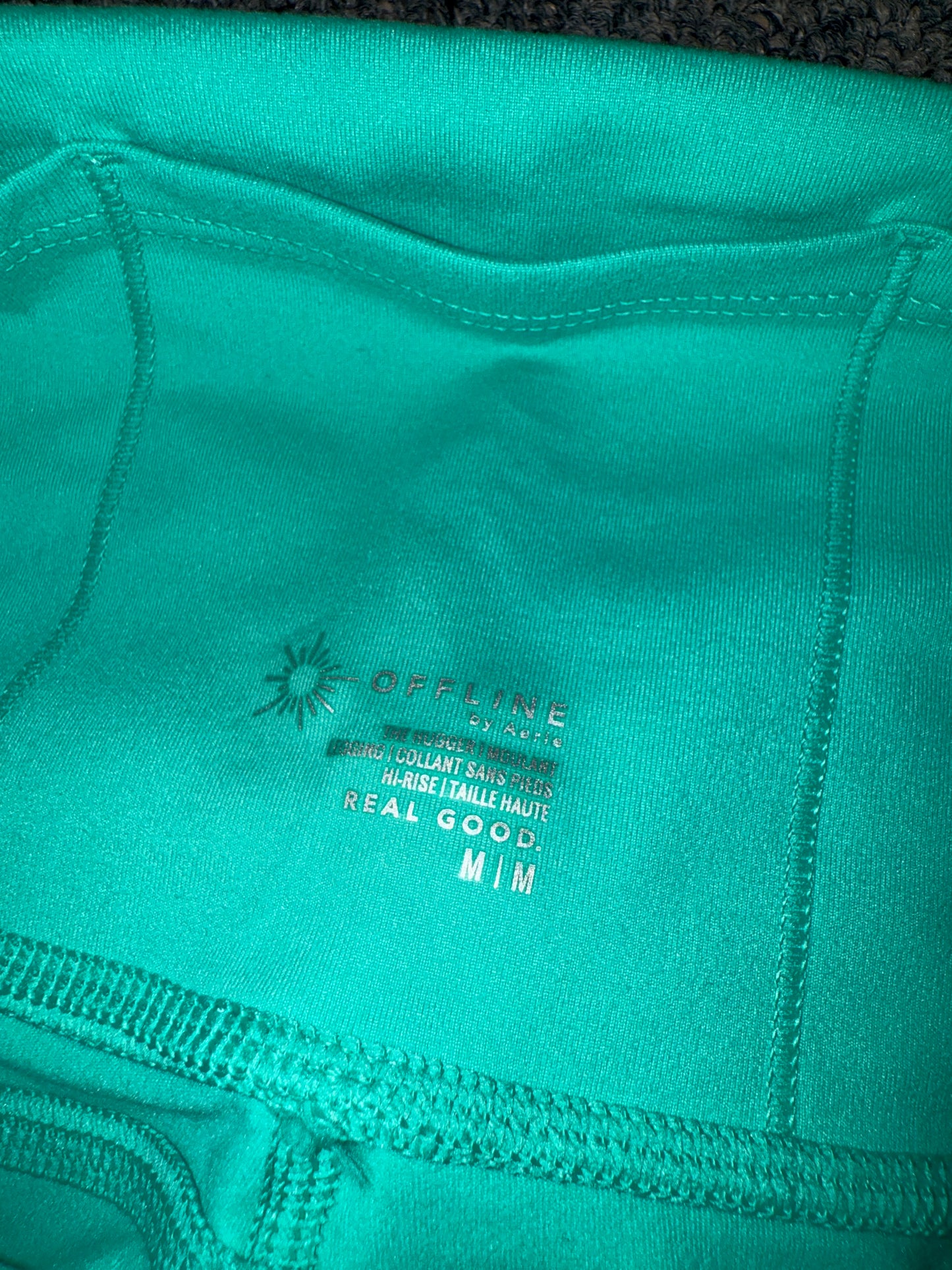 NWT aerie (Medium) Brand New Hugger High Rise Turquoise BootCut Leggings