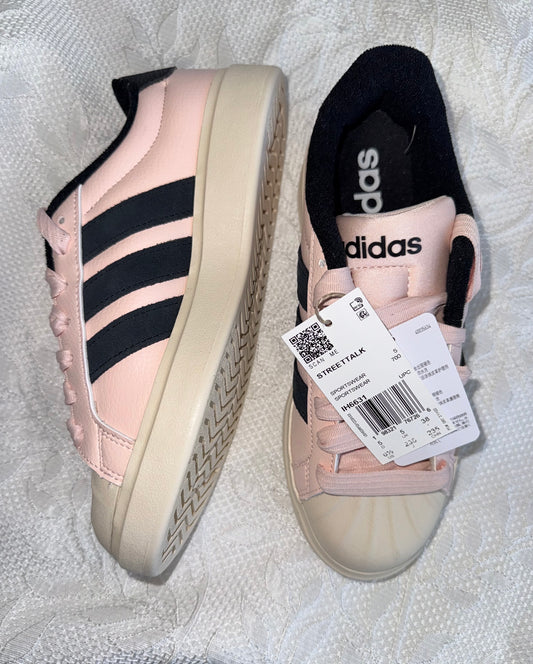 NWT Adidas (6 1/2) Brand New Pink/Tan Streettalk Sneakers