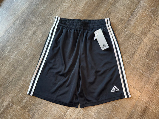NWT Adidas (Boys Medium 10/12) Brand New Black Regular Fit Sporty Shorts