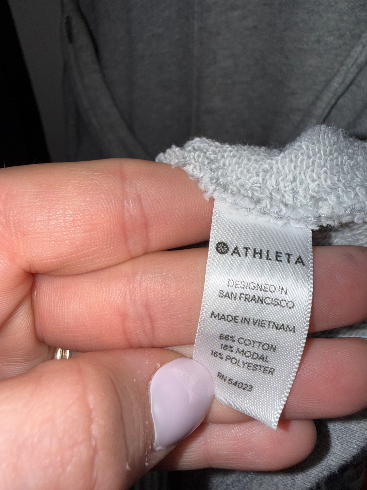 Athleta (Medium) Grey Sweatshirt Tied Dress