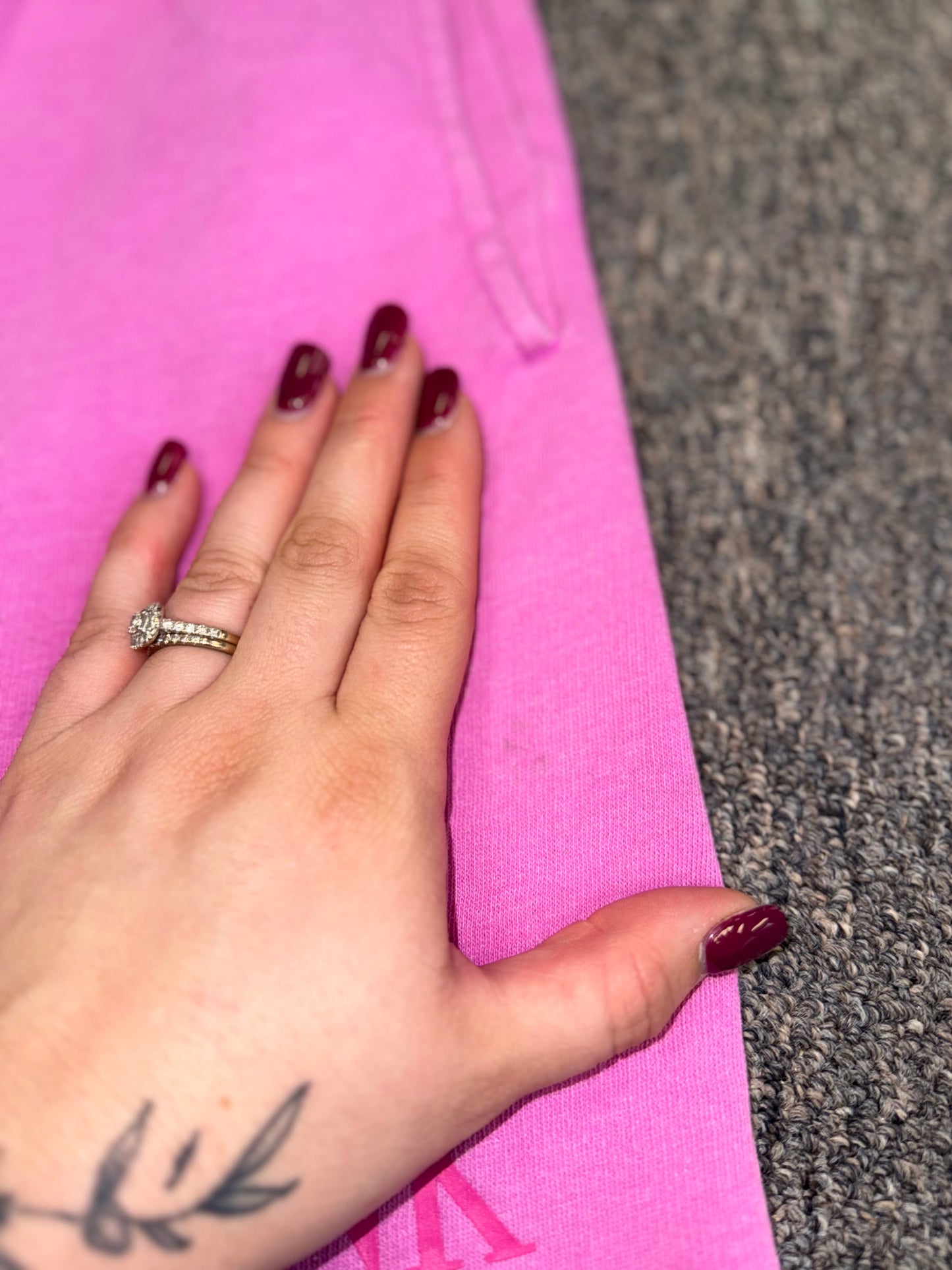 PINK Victoria's Secret (Large) Hot Pink Drawstring Shorts with Pockets