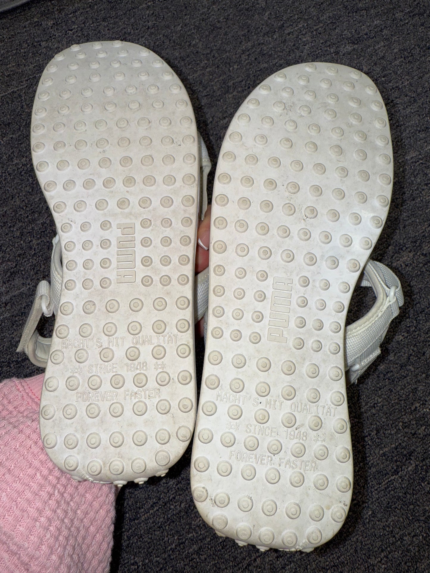 Puma (11) Black and White Velcro Sandals