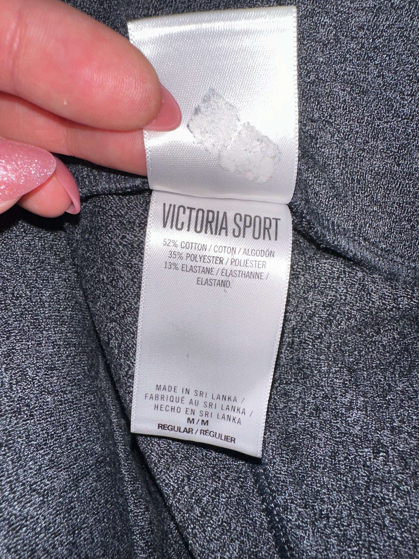 Victoria Sport (Medium) Grey Straight Legging Pants with Criss Cross Waistband