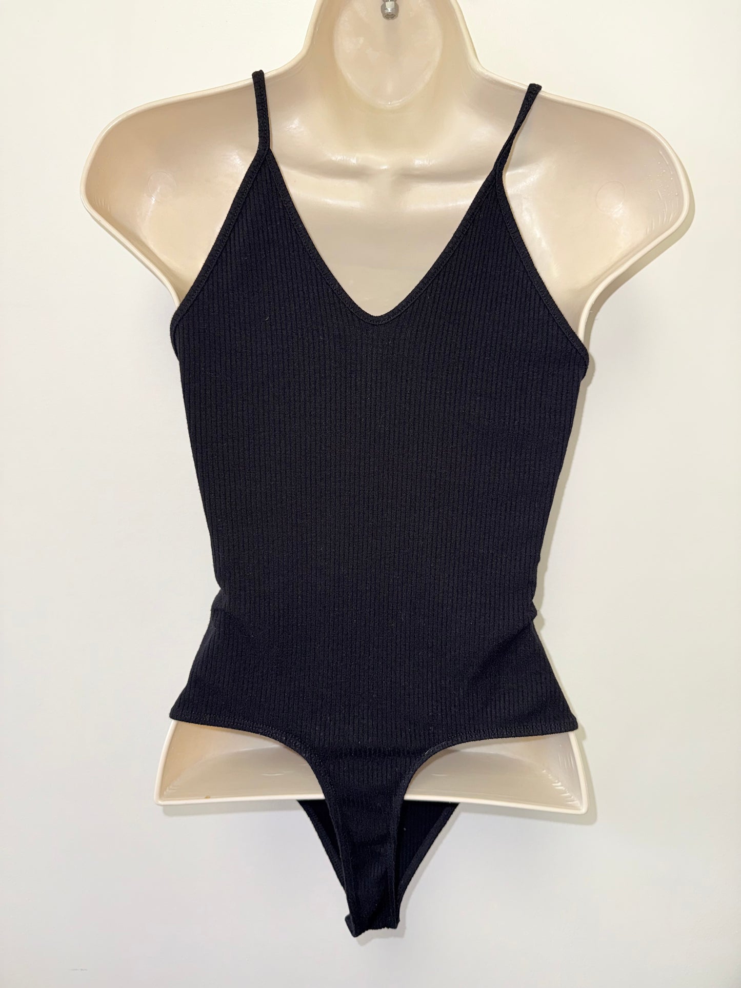 American Eagle (Medium) Black Ribbed Tank Bodysuit