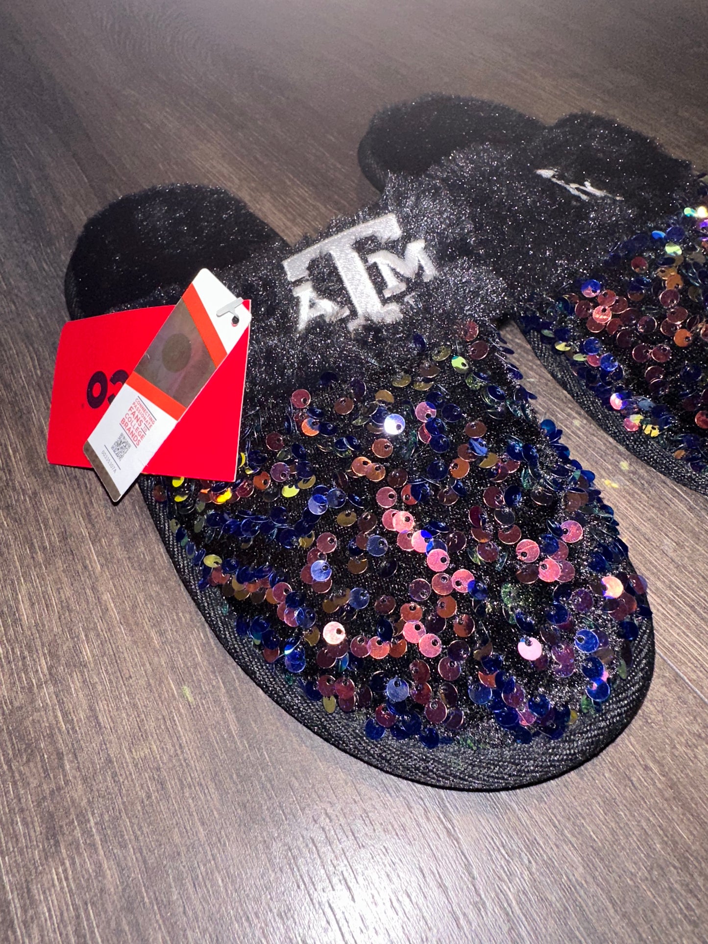 NWT Foco (Medium) Brand New Texas A&M Sequin Slipper Shoes