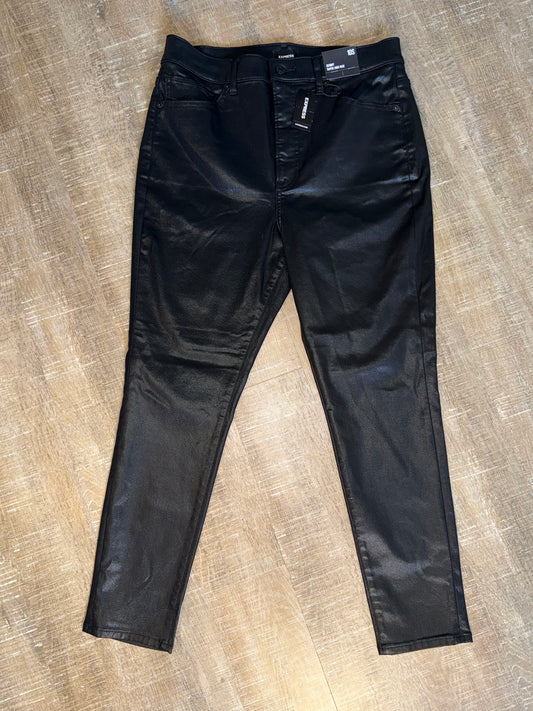 NWT Express (10s) Brand New Black Metallic Super High Rise Skinny Jeans