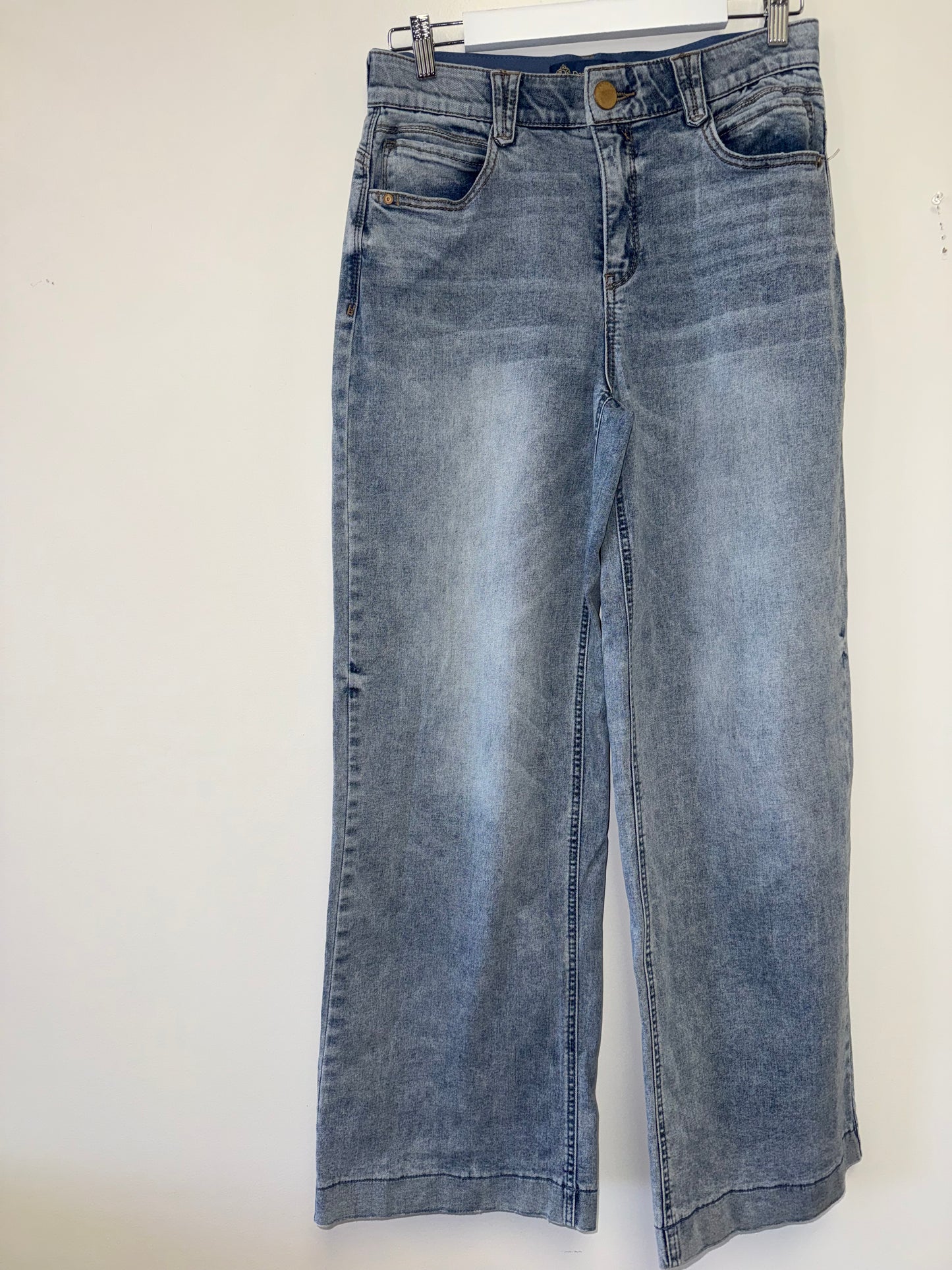 Democracy (8) Light Wash High Rise Wide Leg Jeans with 'Ab Solution'