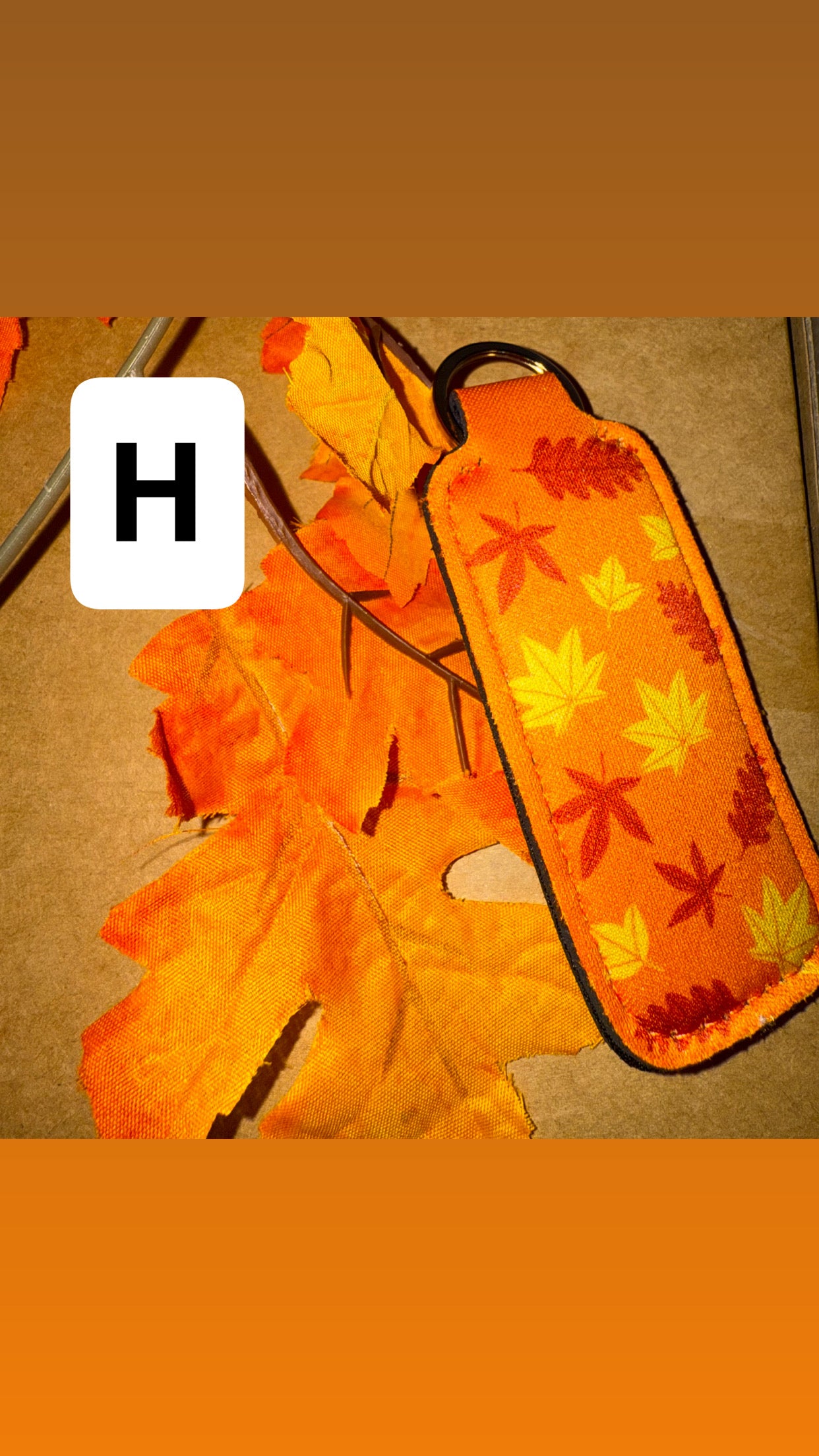 1 Fall Themed Chapstick Holder Keychain