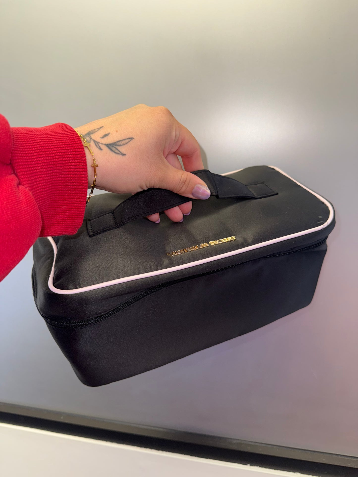 Victoria's Secret Black Bra//Panties Travel Case