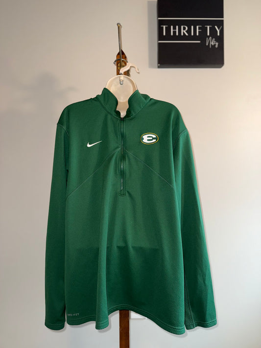 Nike (XXL) Green 3/4 Zip Up Dri Fit Pullover