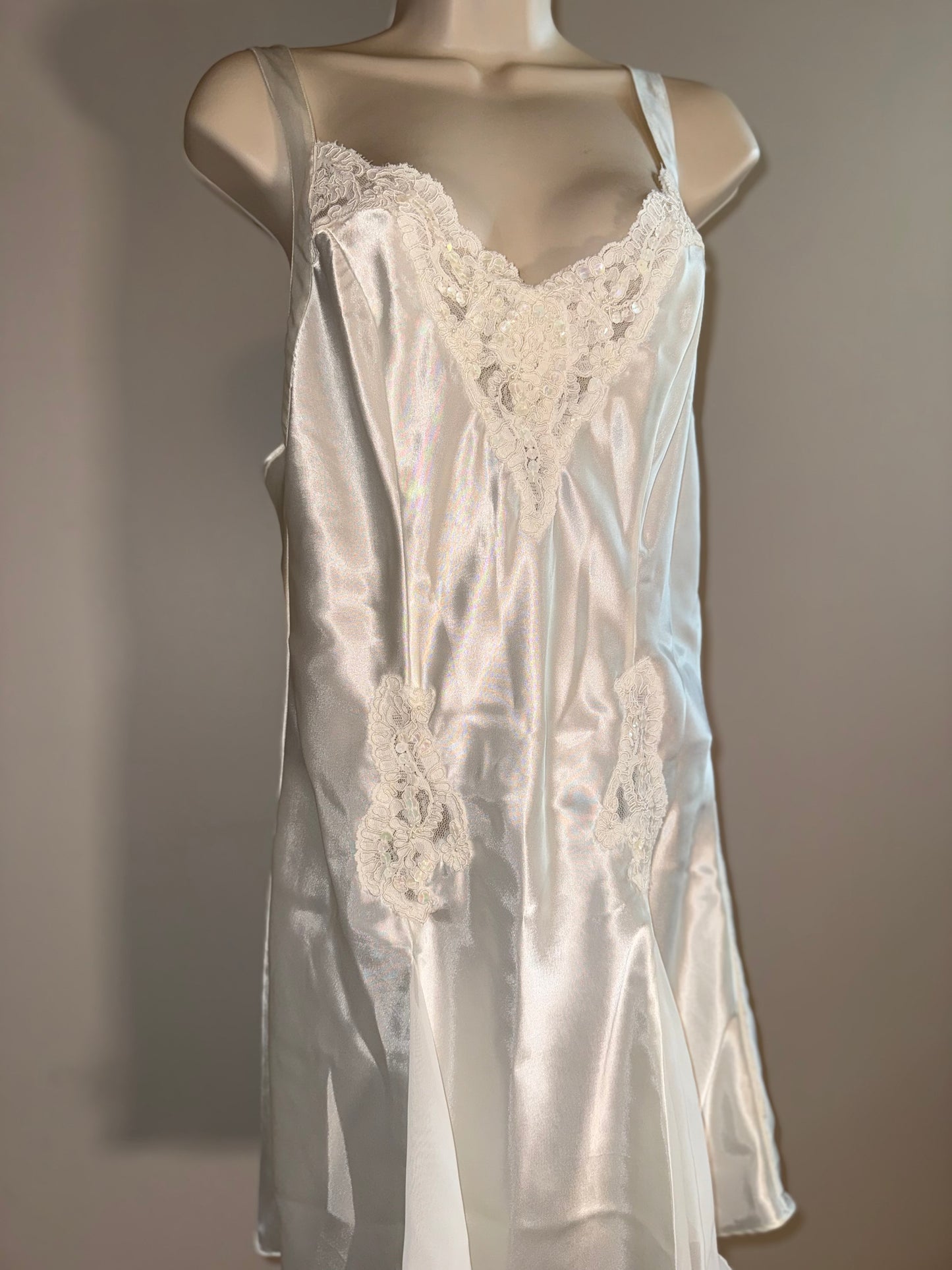 Victoria's Secret (Medium) White Ivory Vintage Bridal Chemise Slip Dress