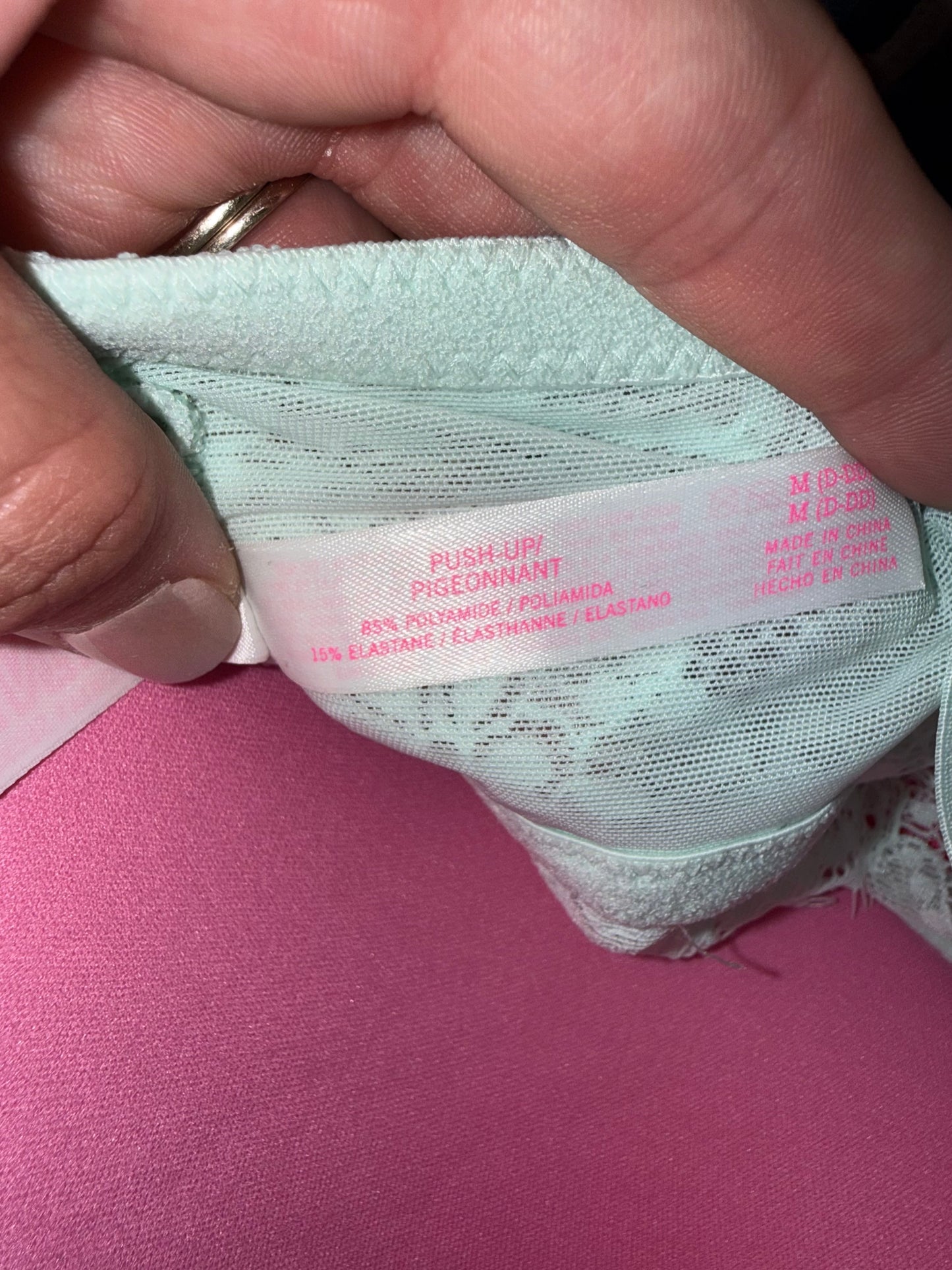 PINK Victoria's Secret (Medium) Light Blue Push Up Bralette