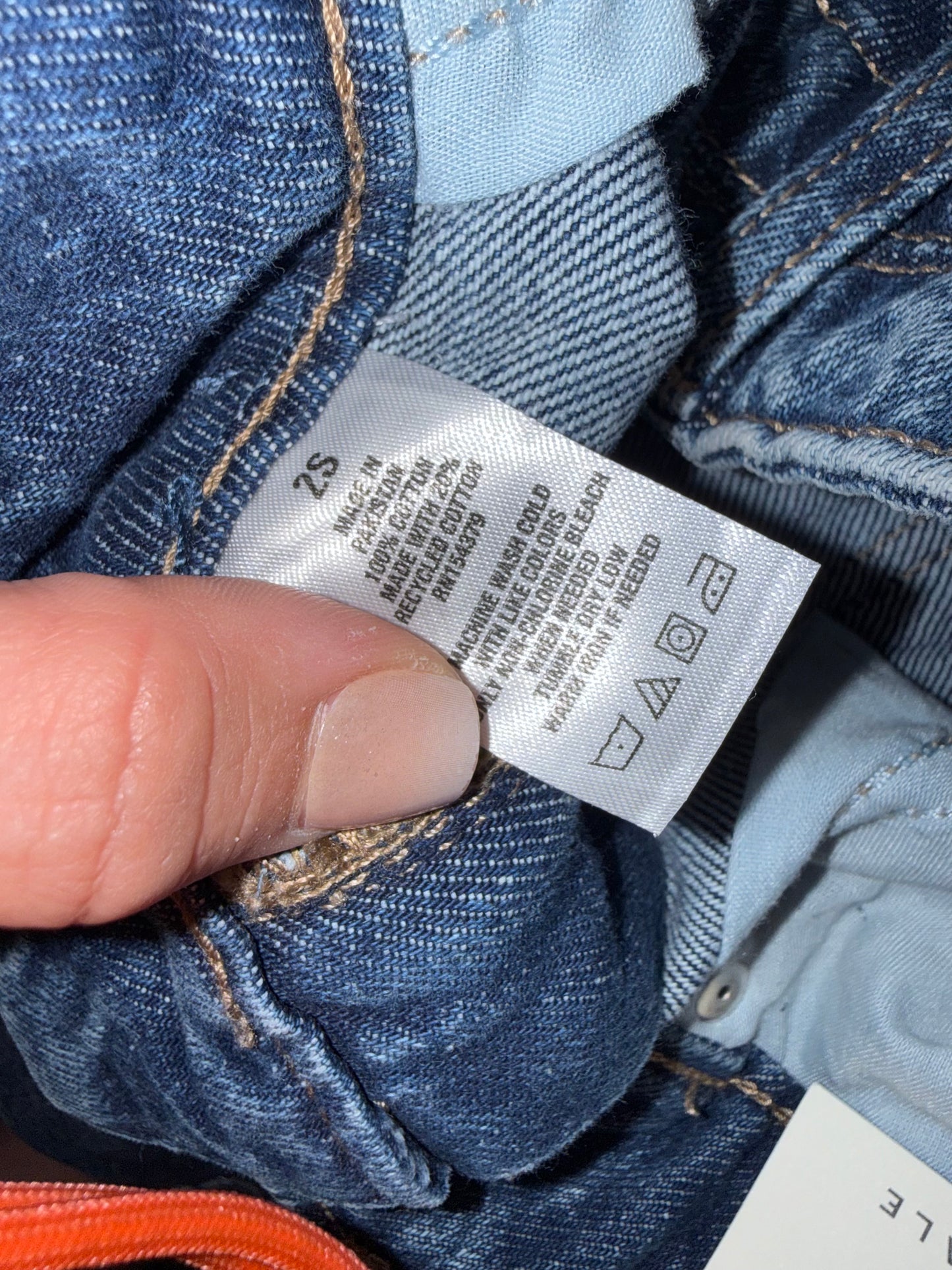 NWT Aeropostale (2 Short) Brand New Blue Denim Baggy Wide Leg Denim Cargo Jeans
