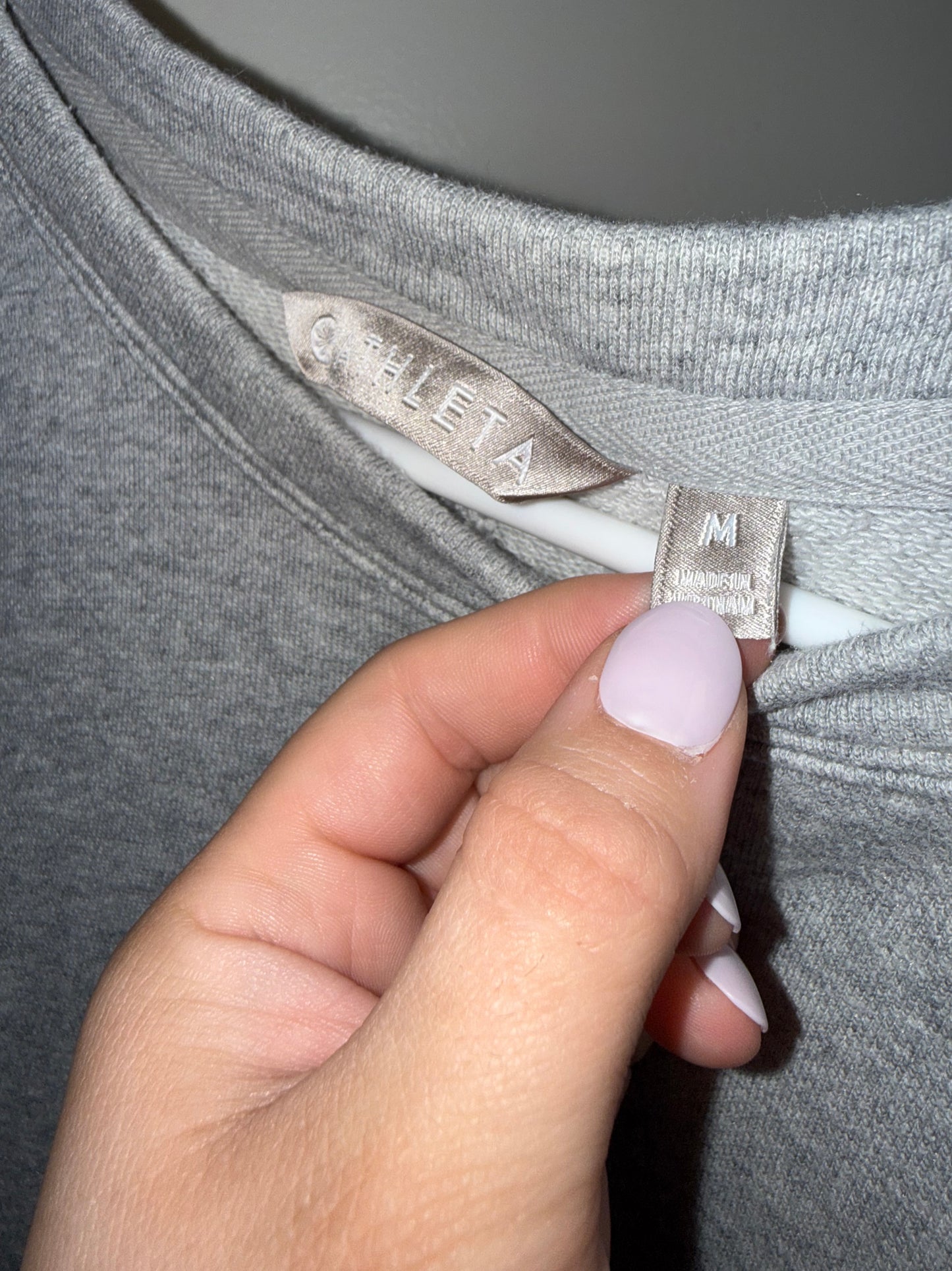 Athleta (Medium) Grey Sweatshirt Tied Dress
