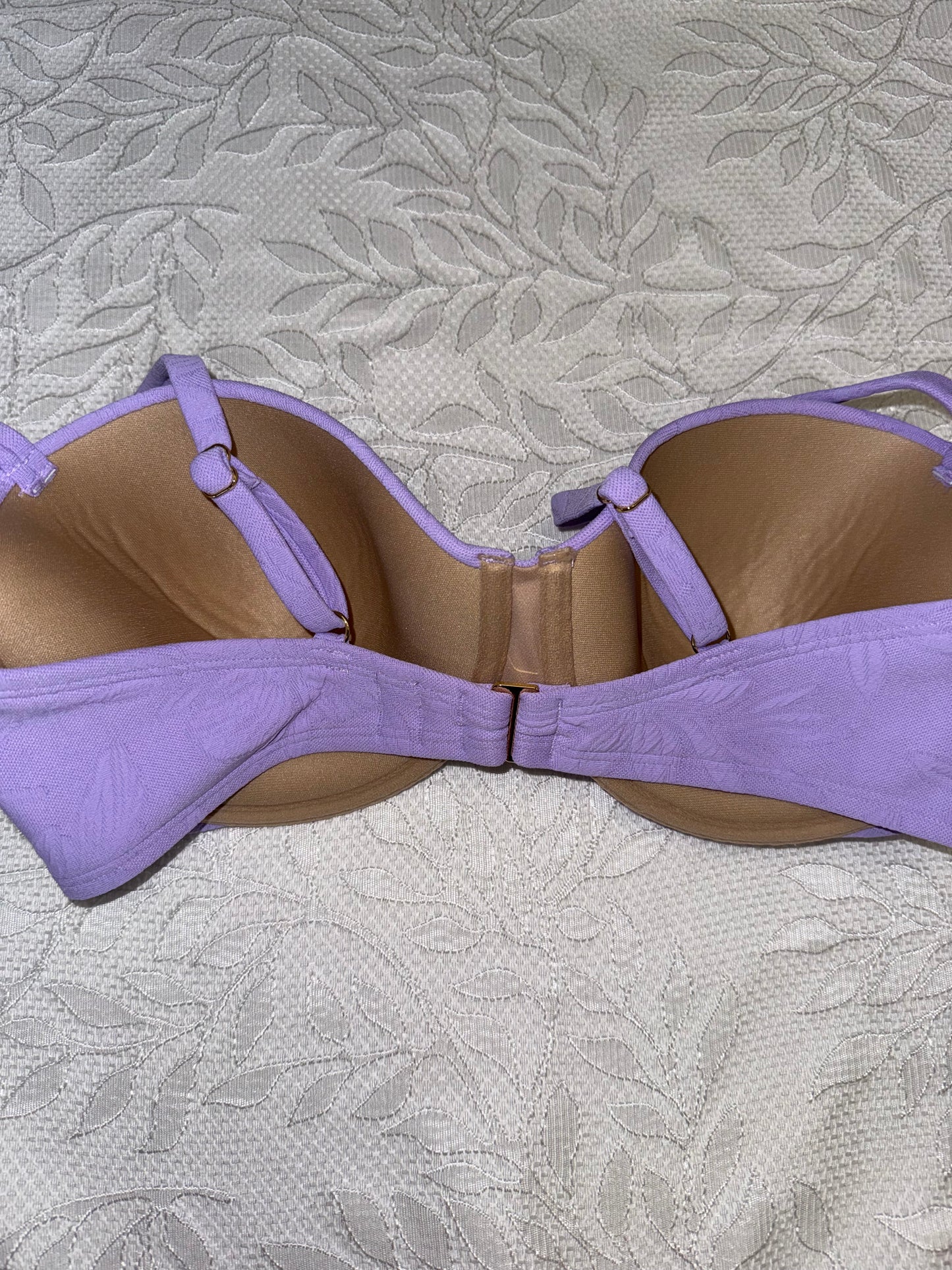 NWT Shade & Shore (34DD) Brand New Purple Light Lift Bikini Top
