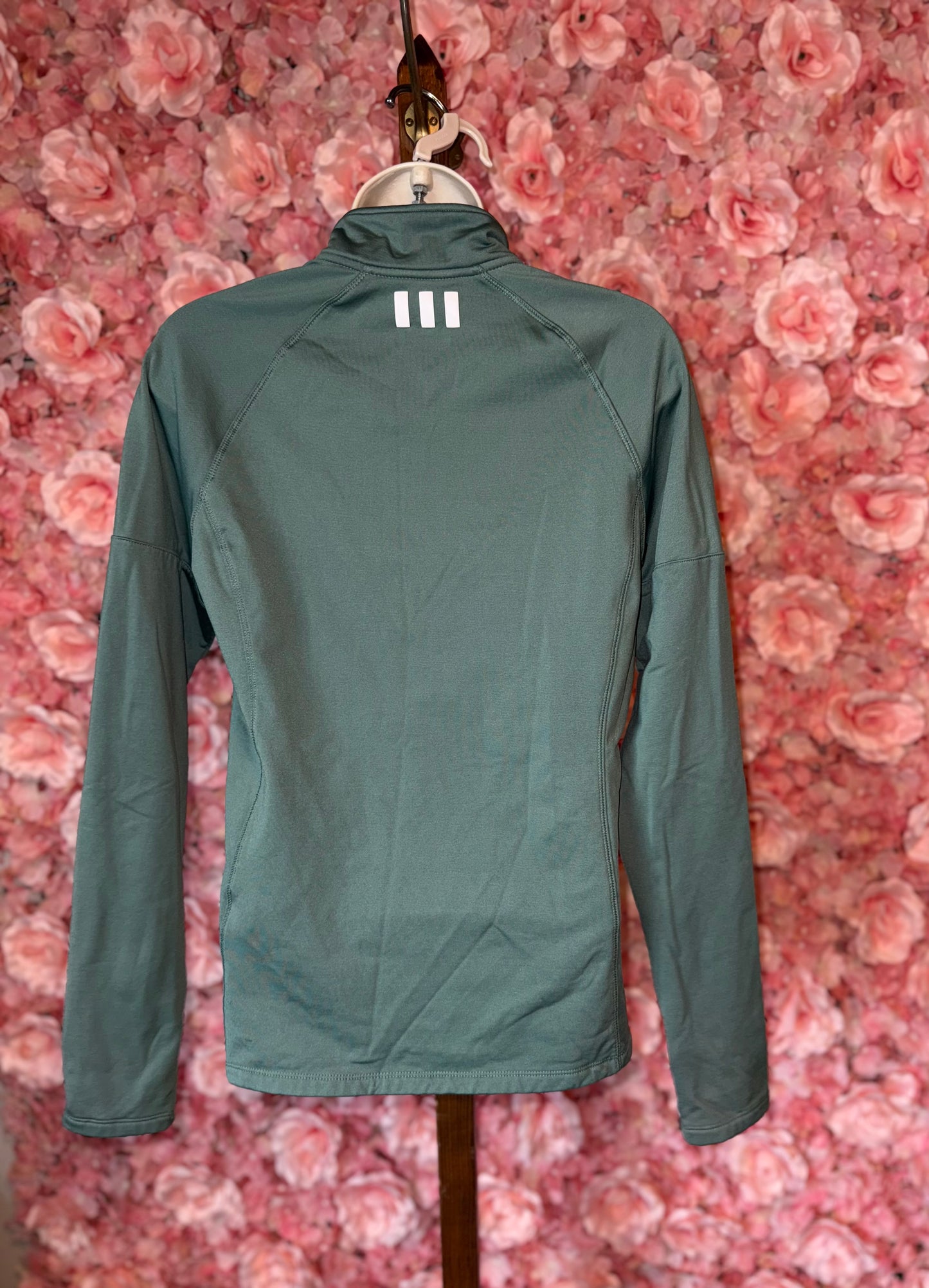adidas (Medium) Green Golf 3/4 Zip Up Sweatshirt