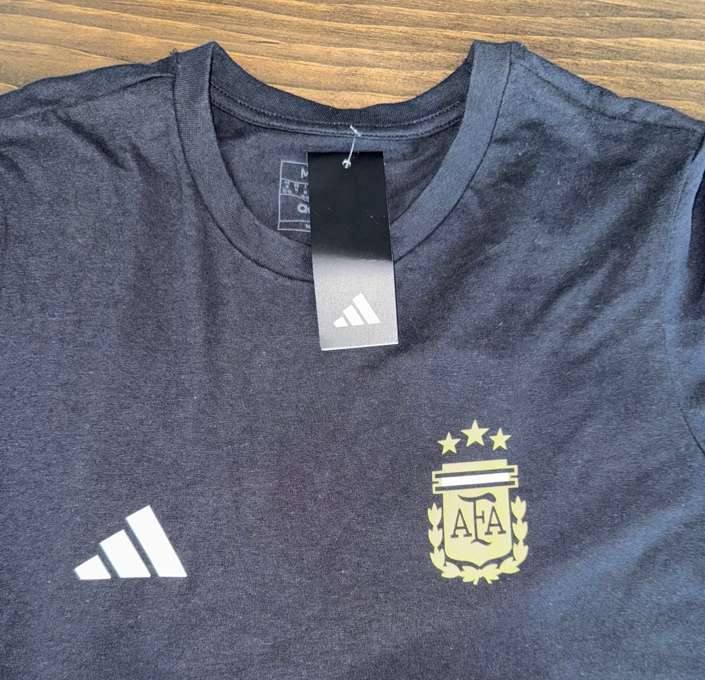 NWT Adidas (Medium) Brand New Black Argentina Regular Fit T-Shirt