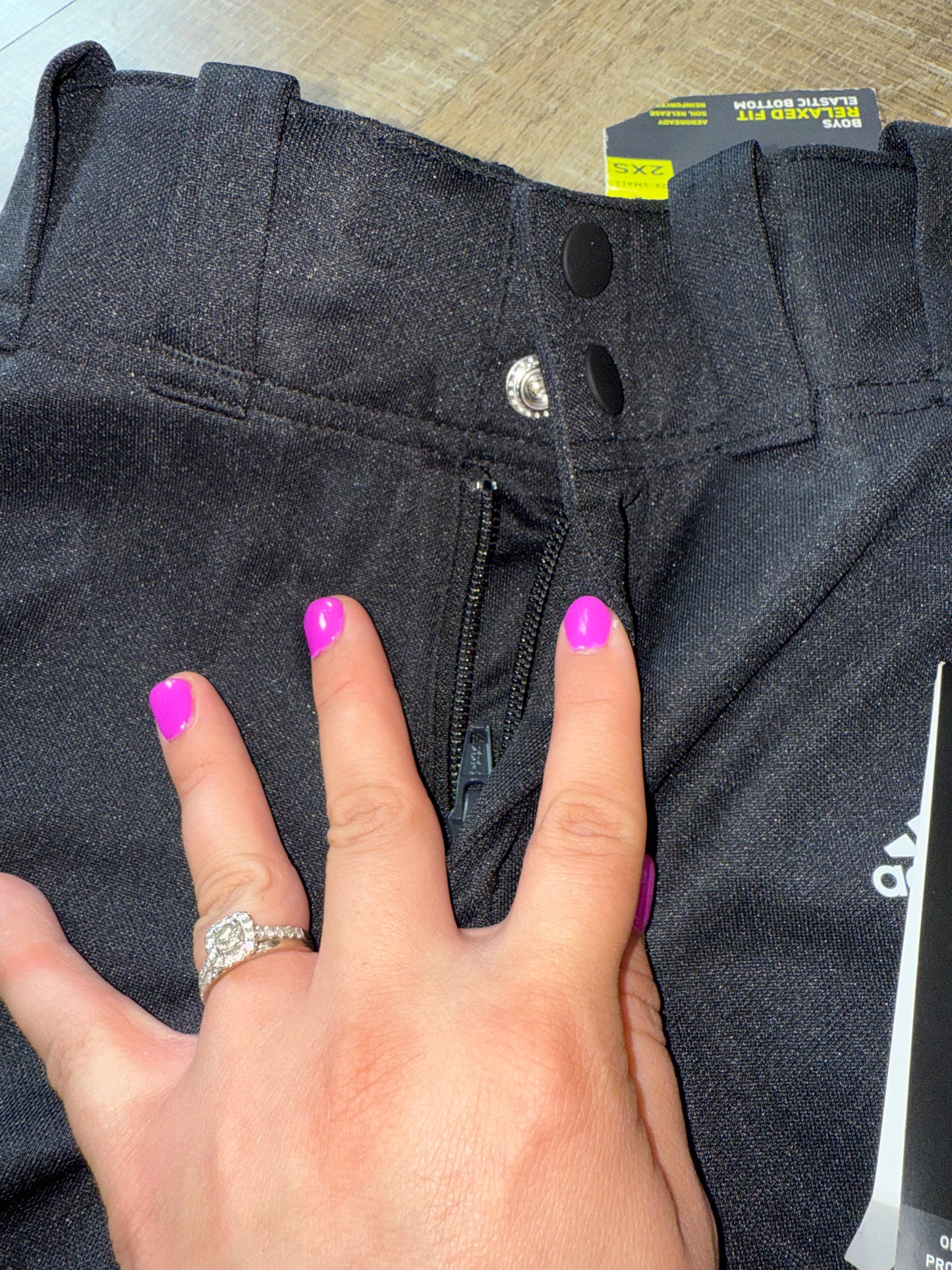 NWT Adidas (Kids 2XS-Small) Brand New Elastic Bottom Relaxed Fit Baseball Pants