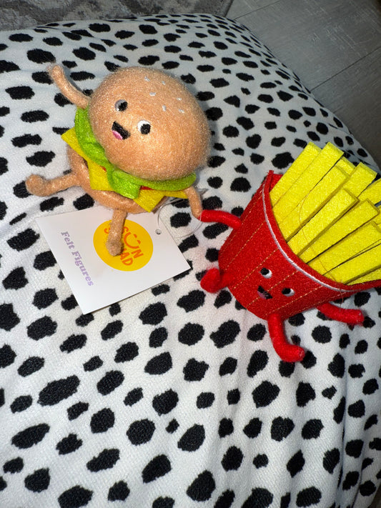 *FREE WITH PURCHASE* Fries and Hamburger Felt Figures