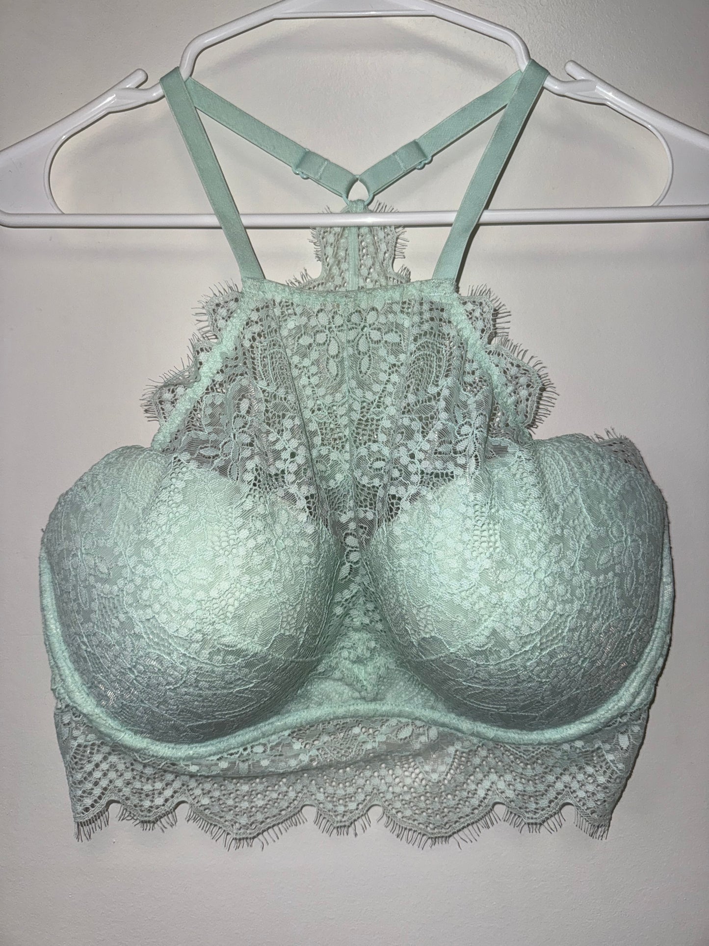 PINK Victoria's Secret (Medium) Light Blue Push Up Bralette