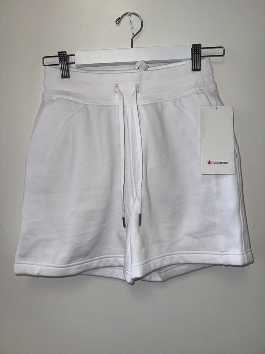 NWT Lululemon (4) Brand New White High Rise Scuba Sweat Shorts