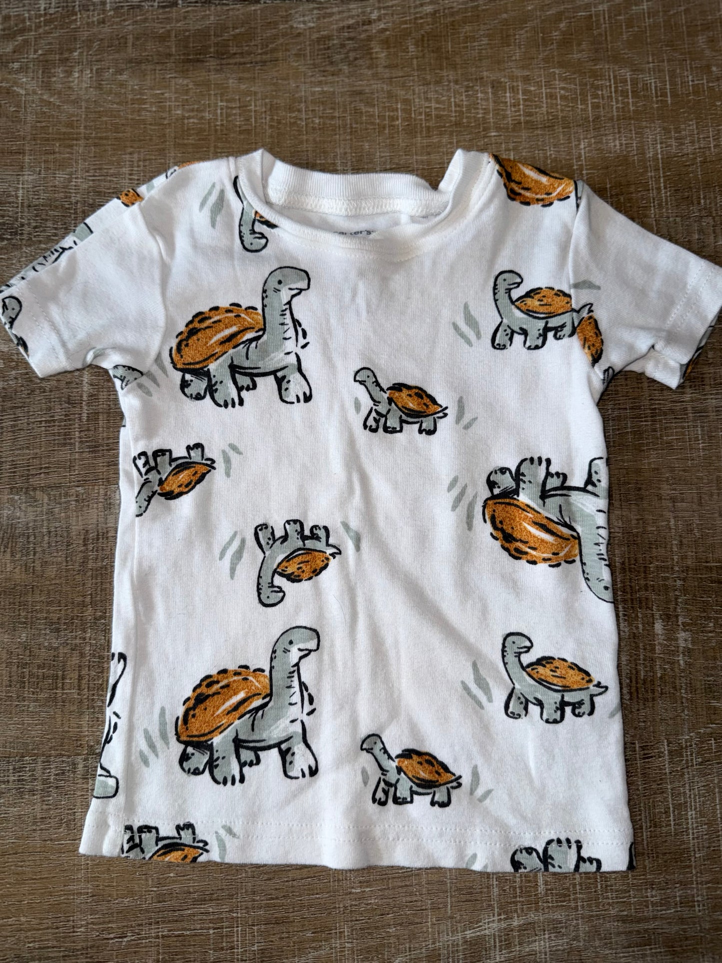 Carter's (2T) Turtle Pattern White T-Shirt
