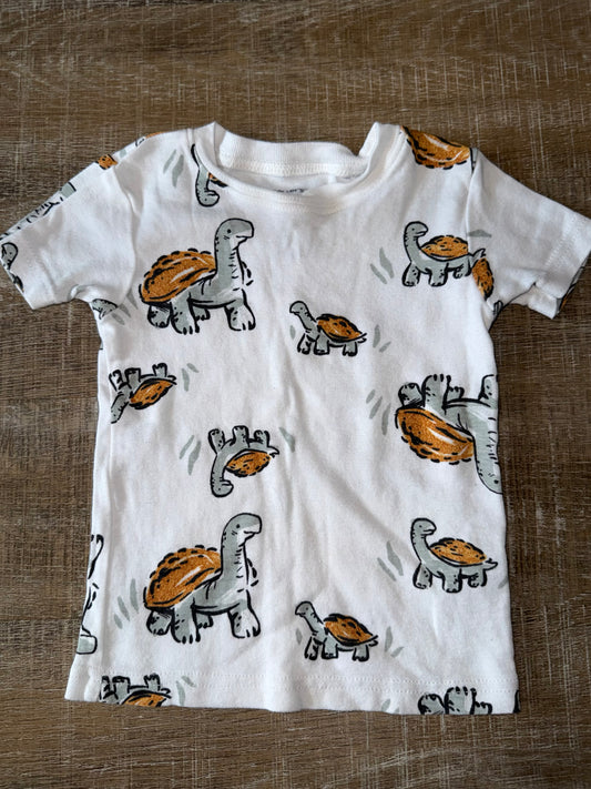 Carter's (2T) Turtle Pattern White T-Shirt