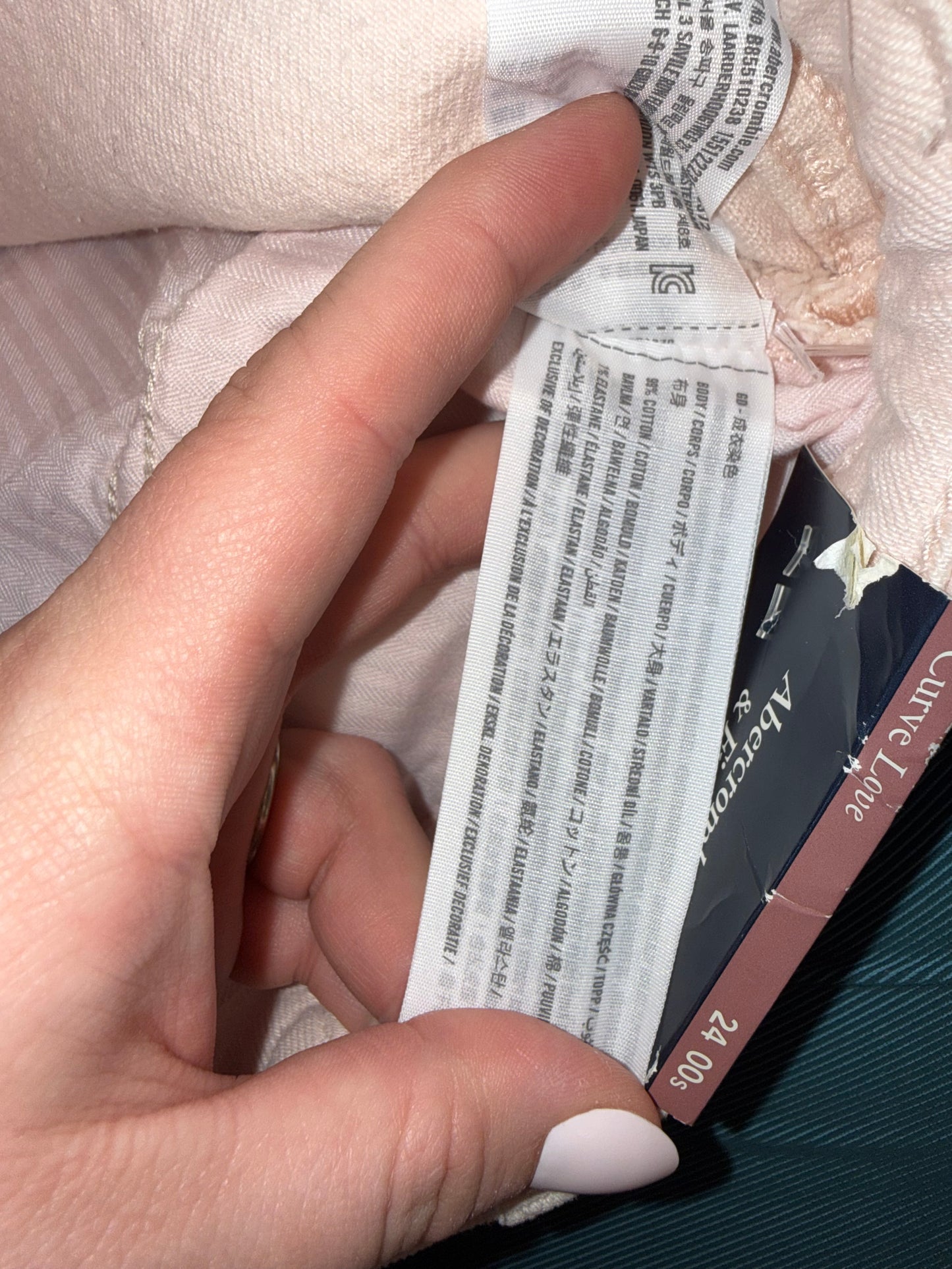 NWT A&F (00) Brand New 90's Relaxed High Rise Curve Love Pink Jeans