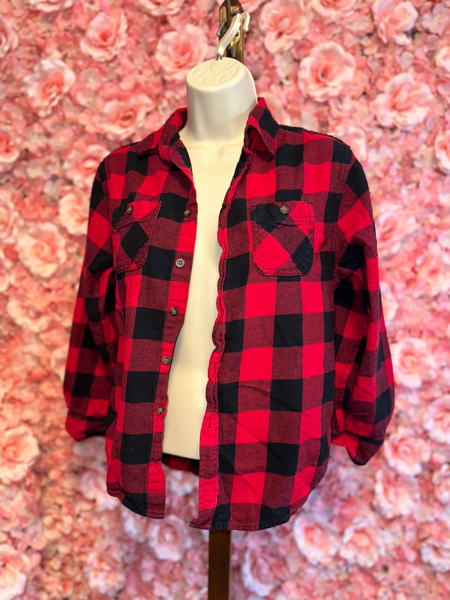 Faded Glory (XL) Black & Red Flannel