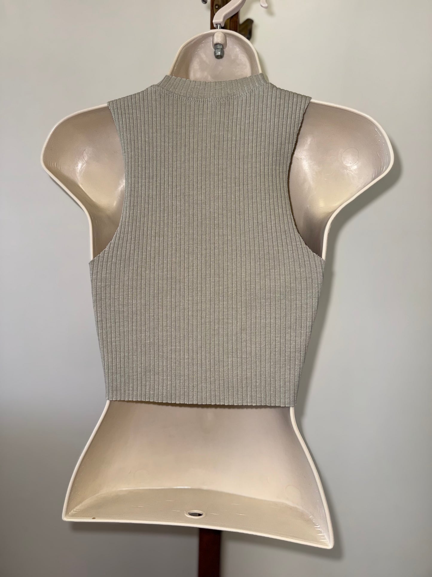 Aerie (XS) Light Green Lightly Ribbed Crop Top